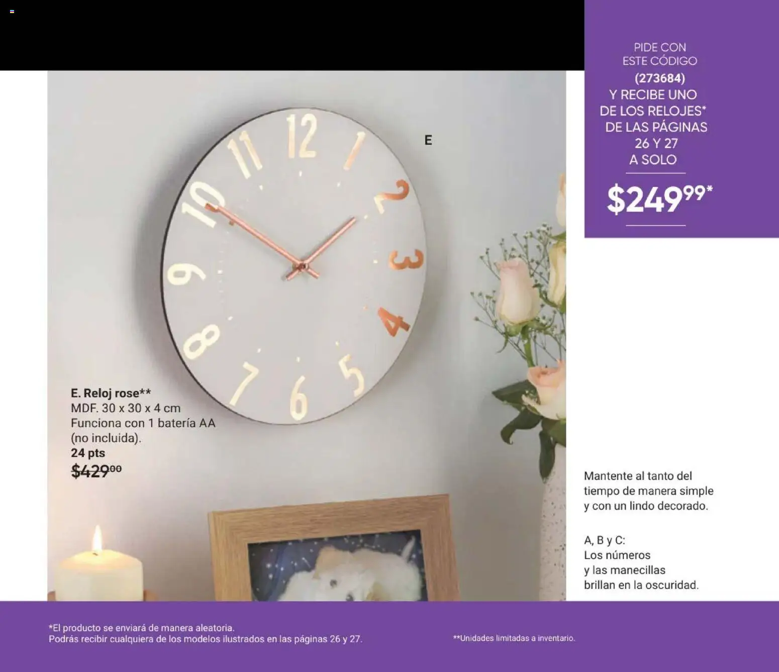 Nuevas ofertas de AVON válidas en toda la República Mexicana desde el 11/09/2026. ¡Encuentra las mejores ofertas en AVON Casa & Estilo 14 2026! | Página: 25 | Productos: Batería AA, Batería, Reloj