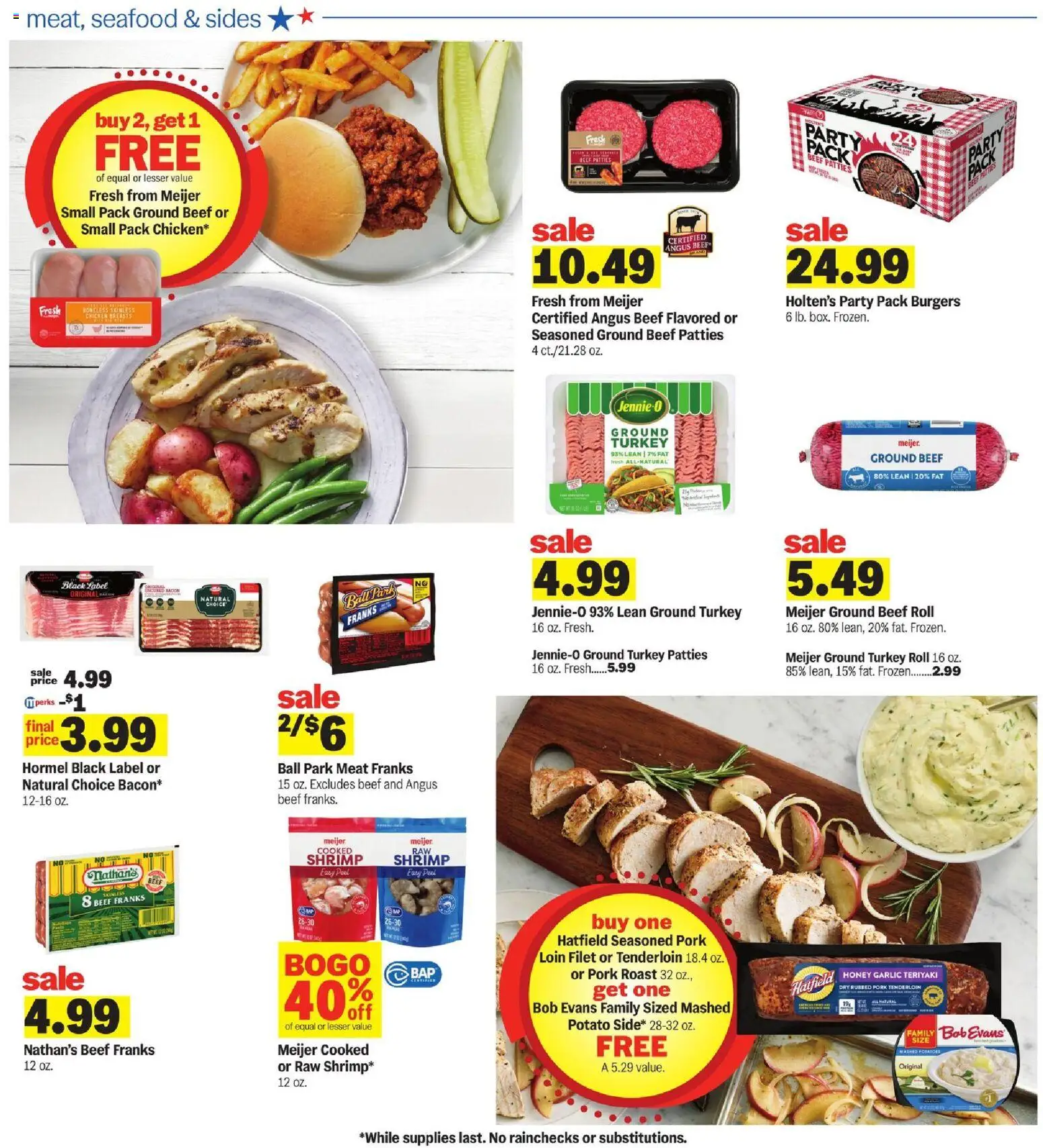 Meijer Weekly Ad - valid from 08/05/2026 | Page: 5 | Products: Pork, Beef, Potatoes, Garlic