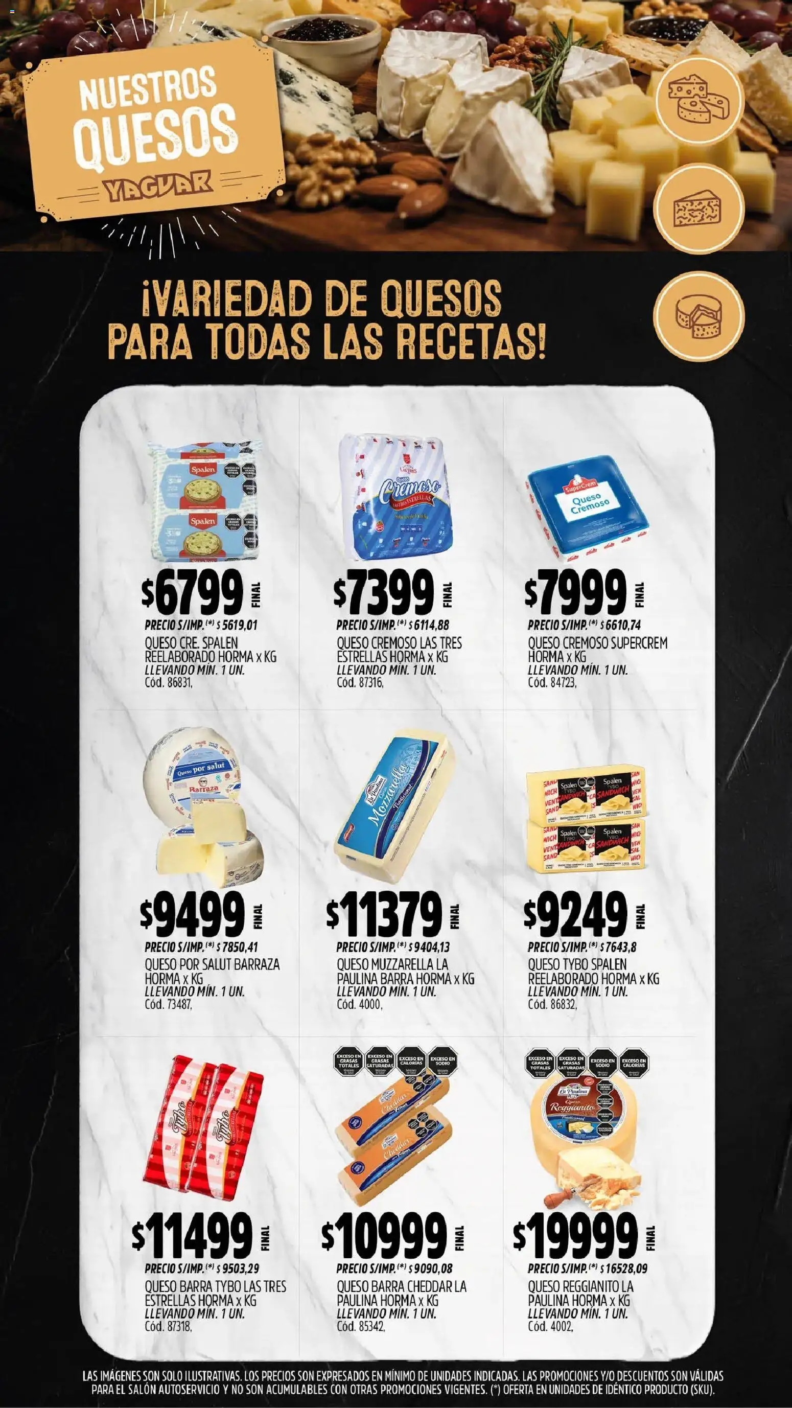 Yaguar - Oferta Semanal Mar del Plata │ válido desde el 31/08/2026 | Página: 7 | Productos: Mozzarella, Muzzarella, Queso
