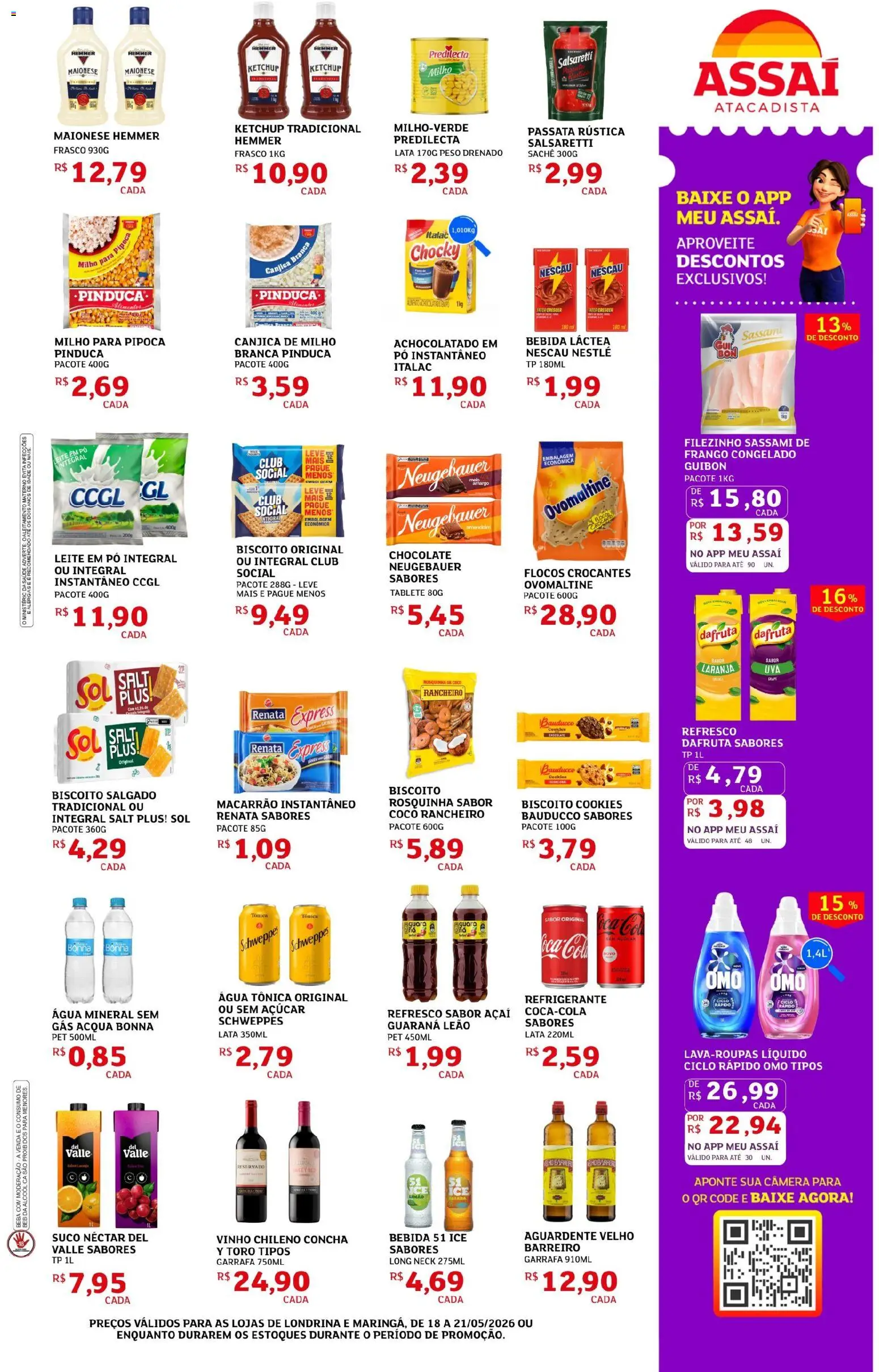 Assaí Atacadista Folheto - válido de 18.05.2026 | Página: 3 | Produtos: Guaraná, Água tônica, Leite, Neugebauer