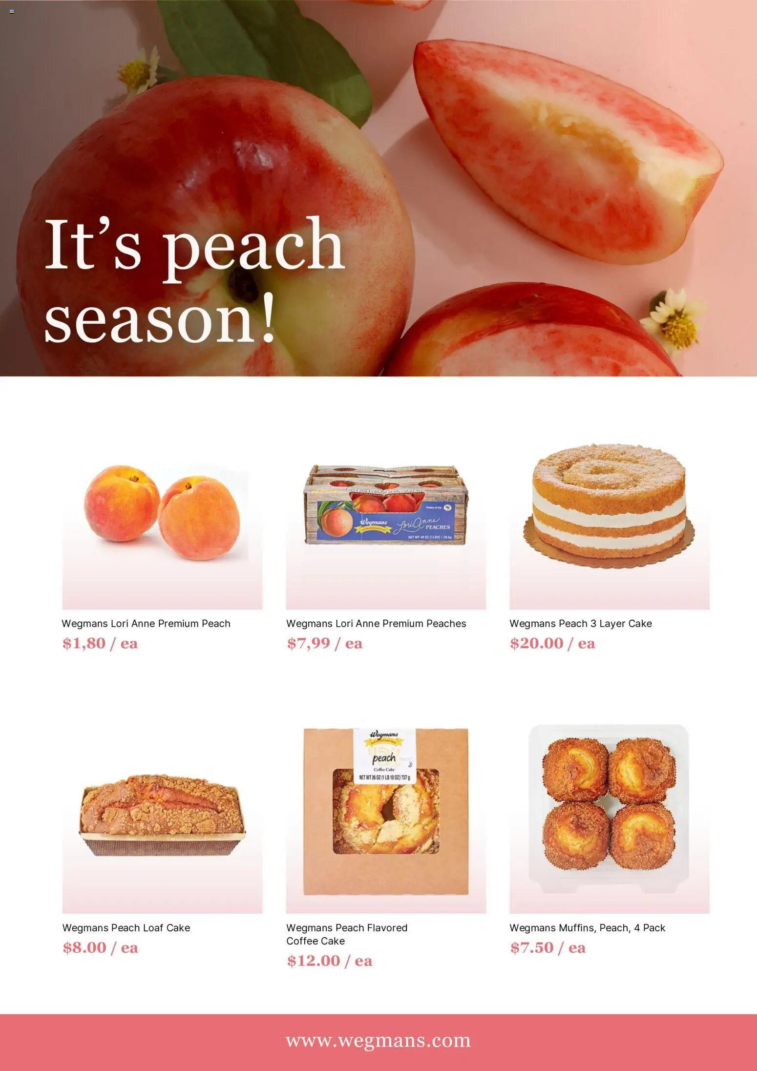 Wegmans Weekly Ad - valid from 08/01/2026 | Page: 2 | Products: Peaches, Coffee, Peach