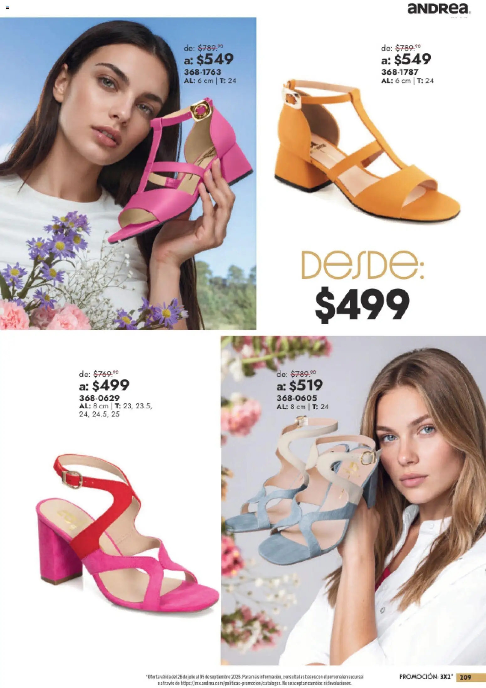 Nuevas ofertas de Andrea válidas en toda la República Mexicana desde el 26/07/2026. ¡Encuentra las mejores ofertas en Andrea catálogo Outlet! | Página: 209