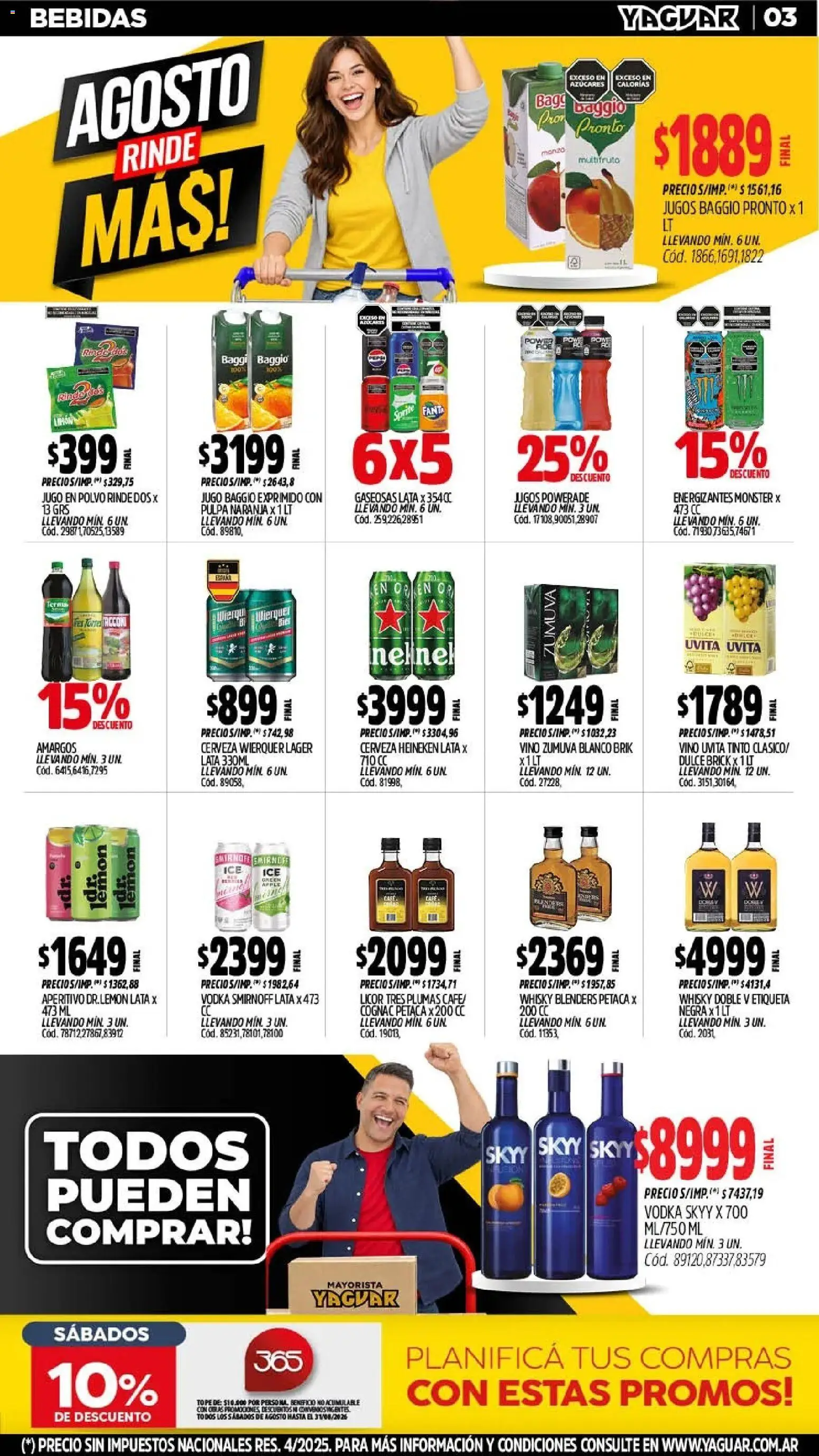 Yaguar - Oferta Semanal Neuquen │ válido desde el 17/07/2026 | Página: 3 | Productos: Whisky, Sprite, Fanta, Jugo