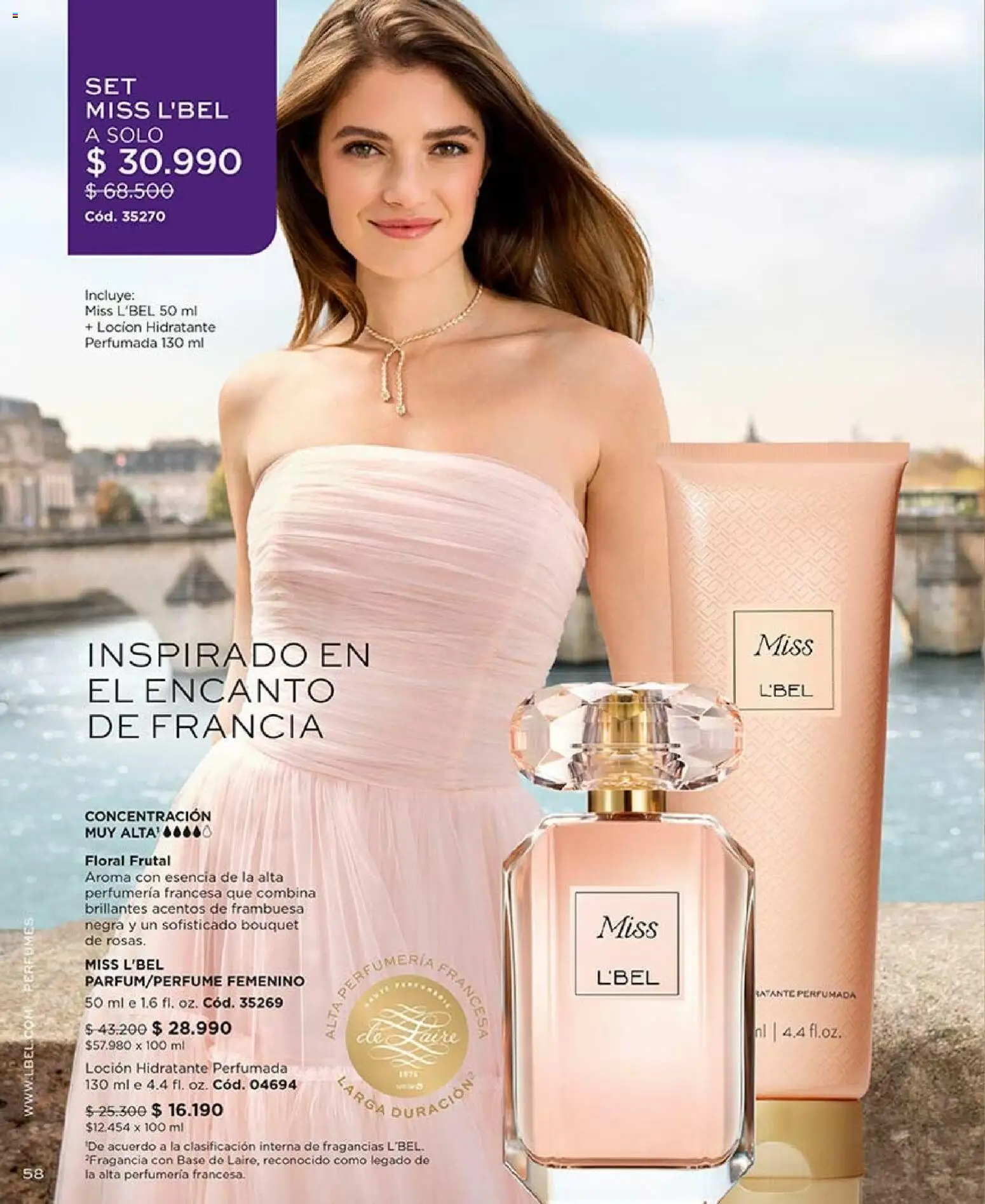 Catálogo L'Bel Campaña 15 │ válido desde el 06.09.2026 | Página: 58 | Productos: Loción, Perfumes, Fragancia, Base