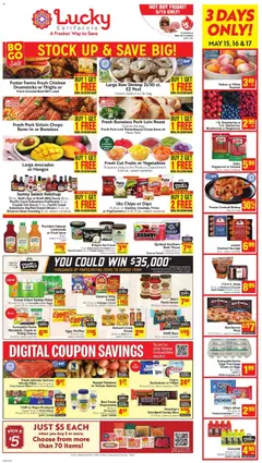Preview of Lucky Supermarkets weekly ads valid from 13.05.2026