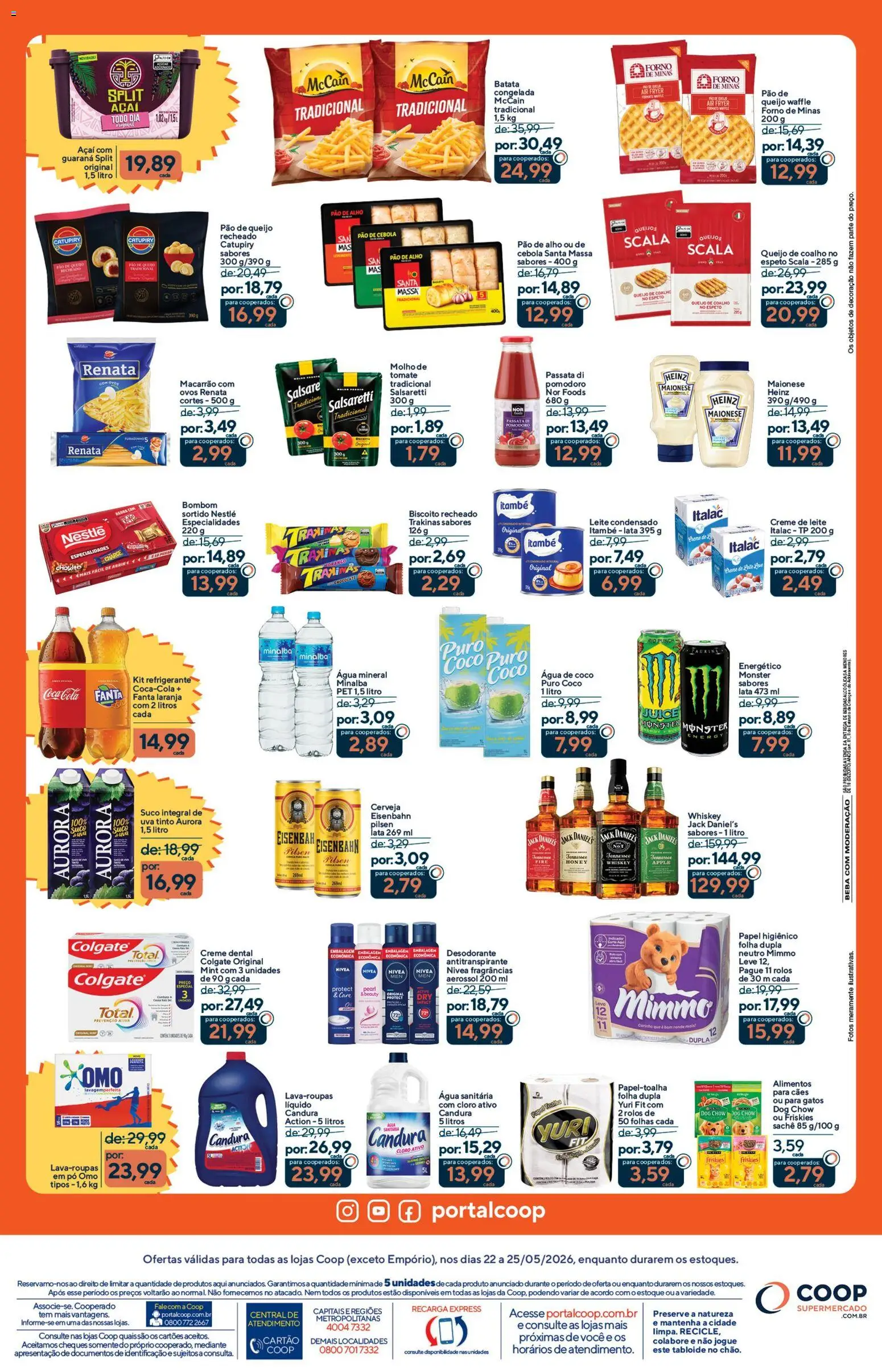 Coop Folheto - válido de 22.05.2026 | Página: 2 | Produtos: Biscoito, Macarrão, Massa, Açaí