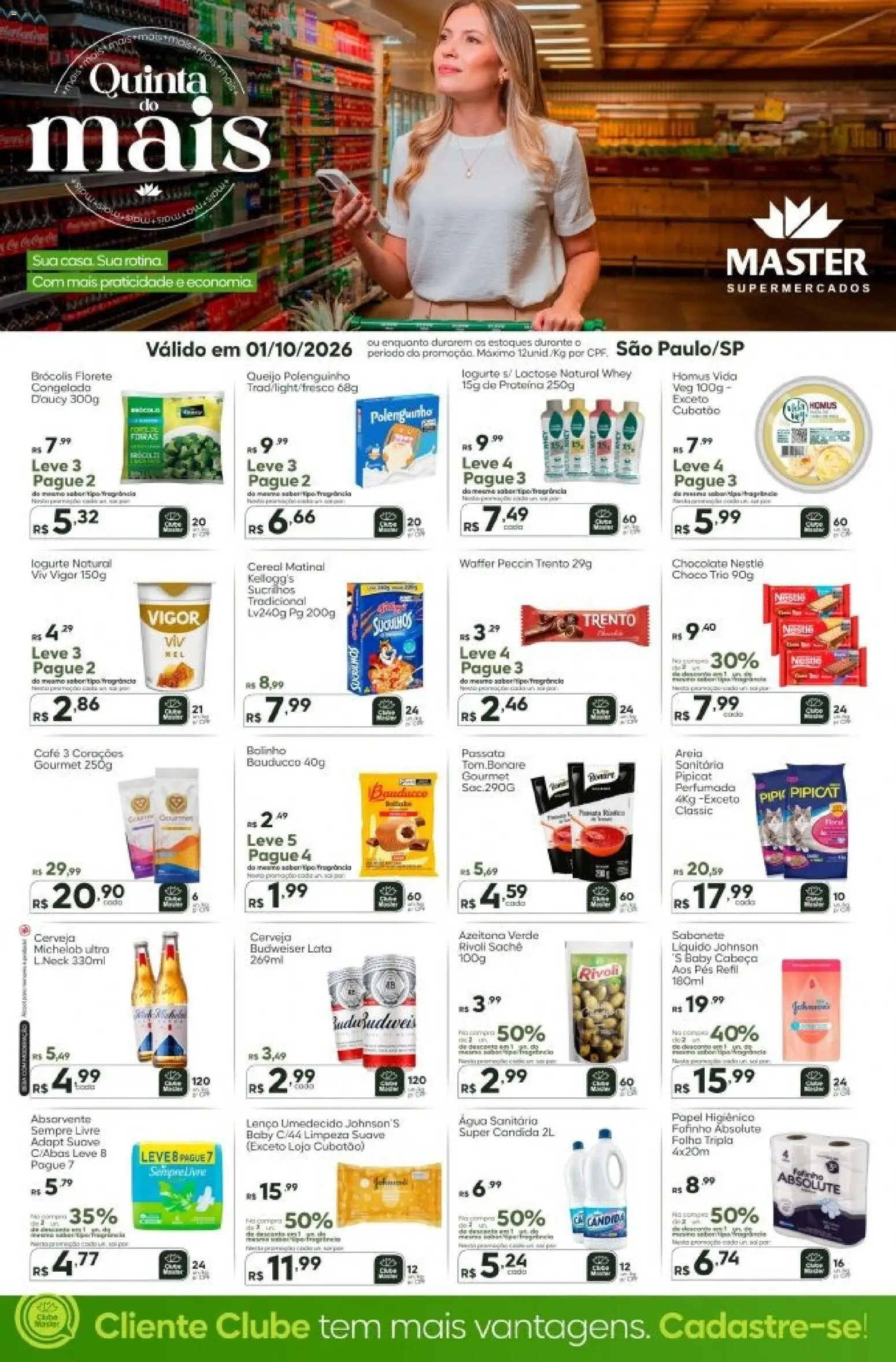 Master ofertas do Dia Quinta-feira 1 Outubro