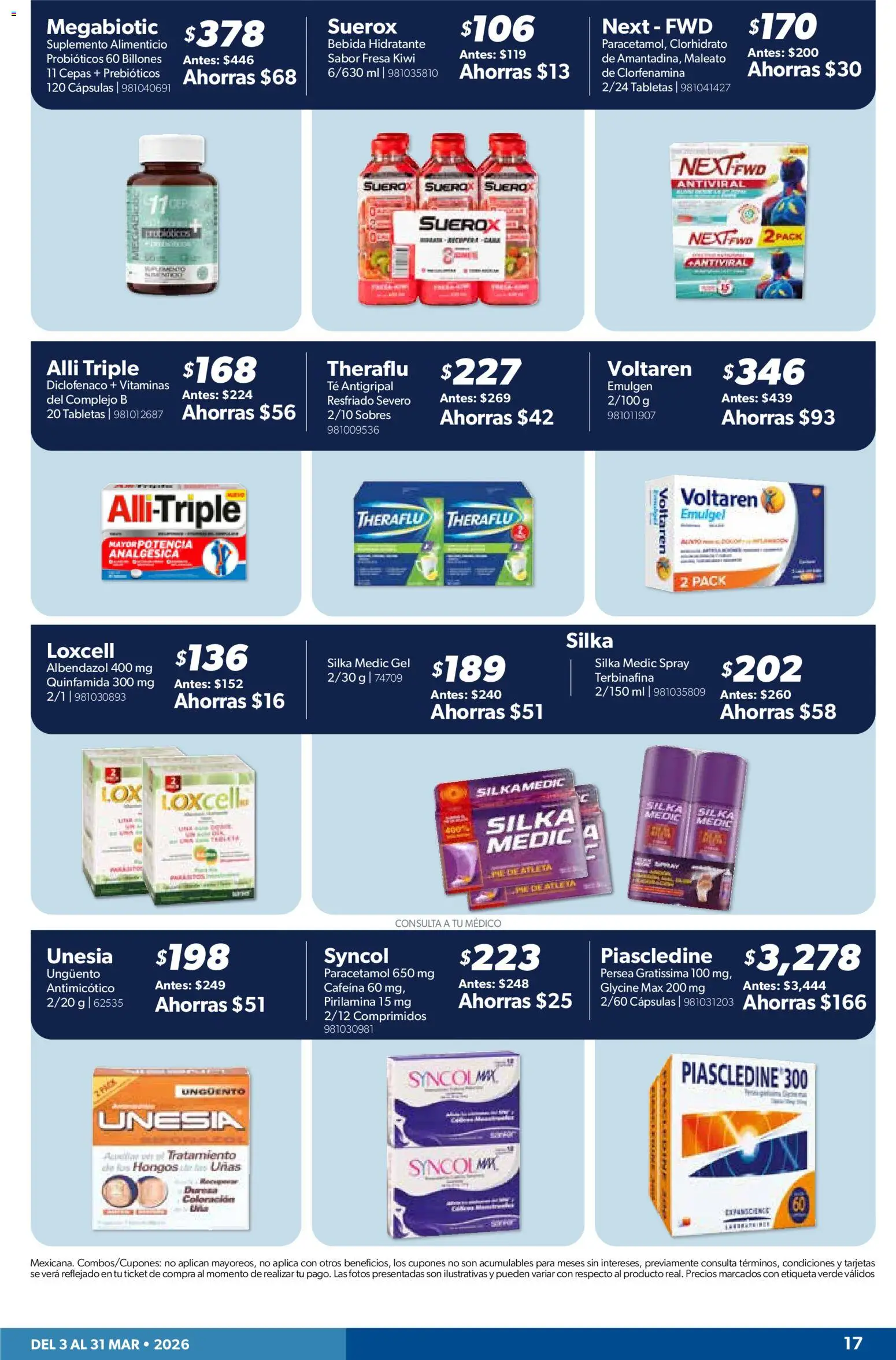 Nuevas ofertas de Sam's Club válidas en toda la República Mexicana desde el 03/03/2026. ¡Encuentra las mejores ofertas en Sam's Club catálogo! | Página: 17 | Productos: Antigripal, Vitaminas, Cápsulas, Té