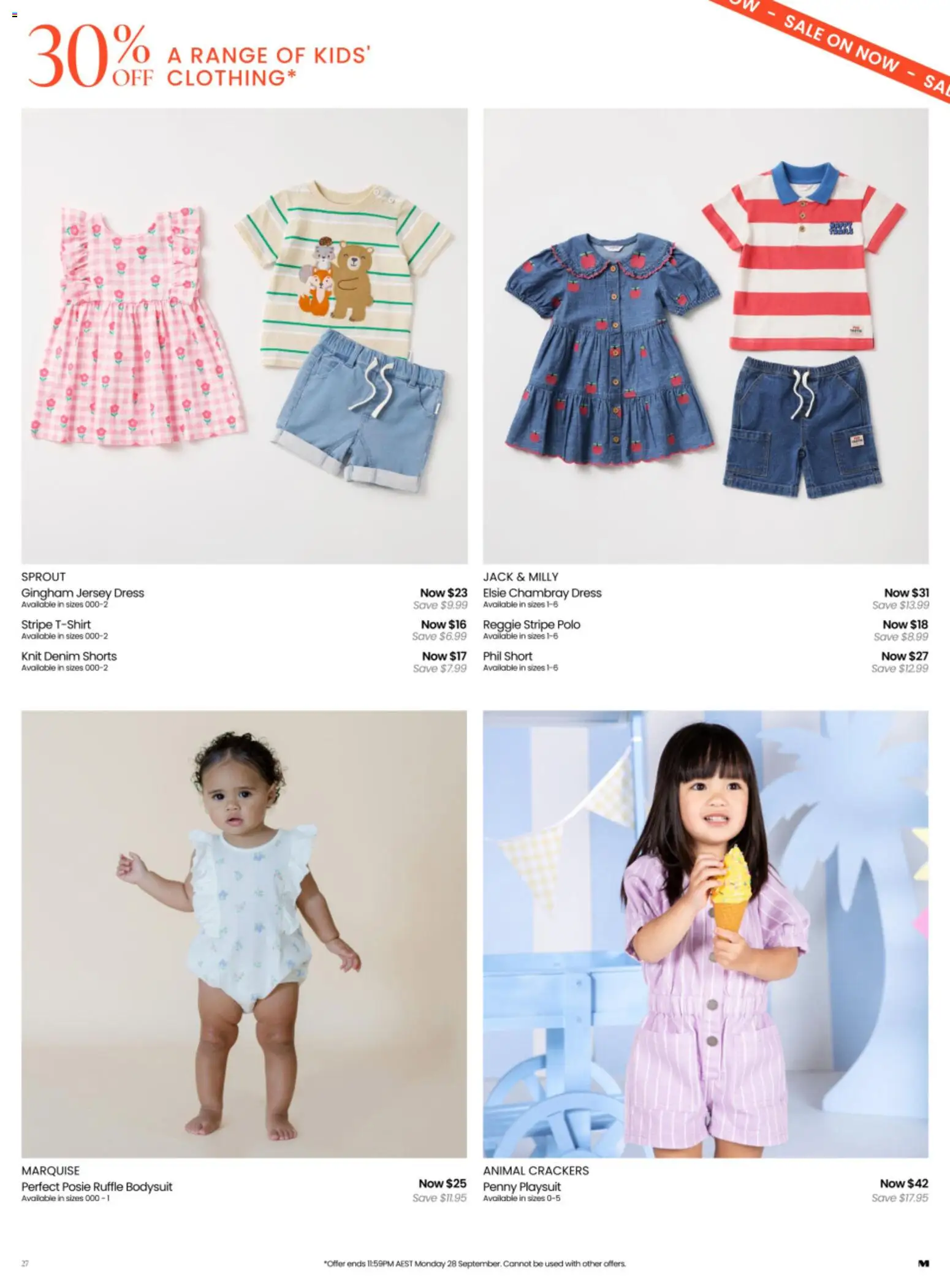 Myer catalogue - valid from 09/09/2026 | Page: 27 | Products: Bodysuit, Denim, Crackers, Dress