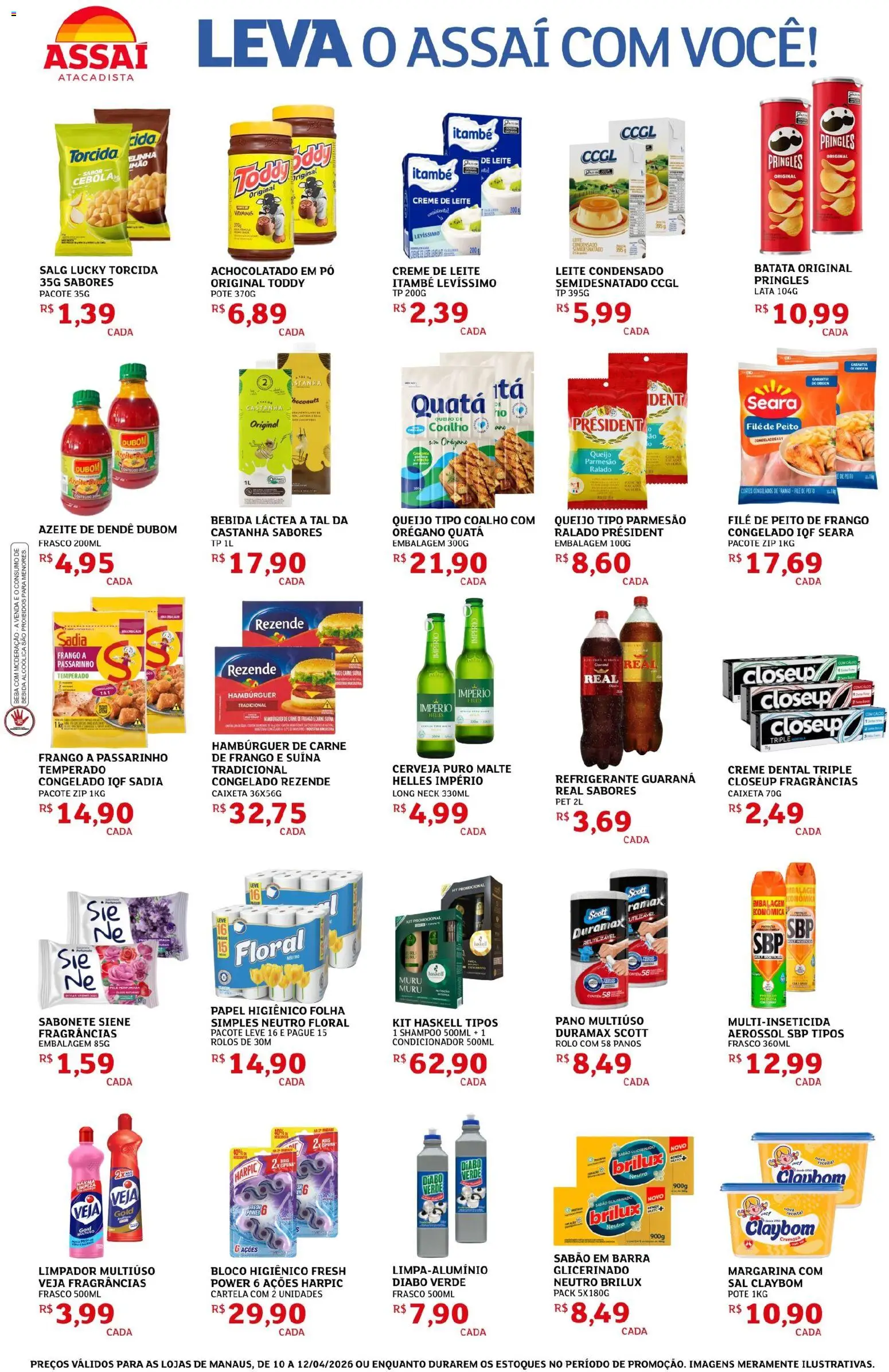 Assaí Atacadista Folheto - válido de 08.05.2026 | Página: 2 | Produtos: Limpador multiuso, Leite, Queijo, Frango