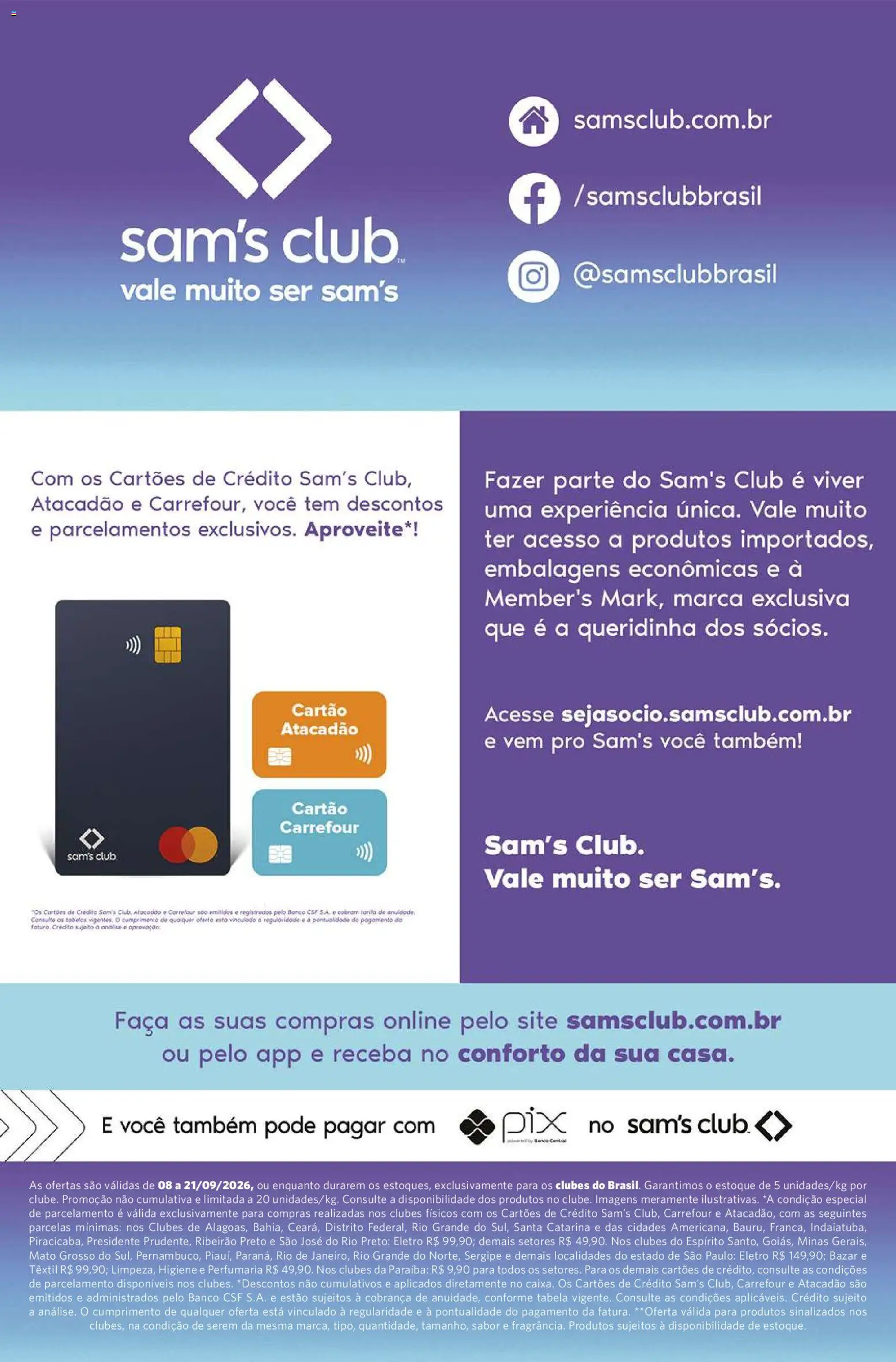 Sam's Club Folheto - válido de 08/09/2026 | Página: 7 | Produtos: Banco, Faca
