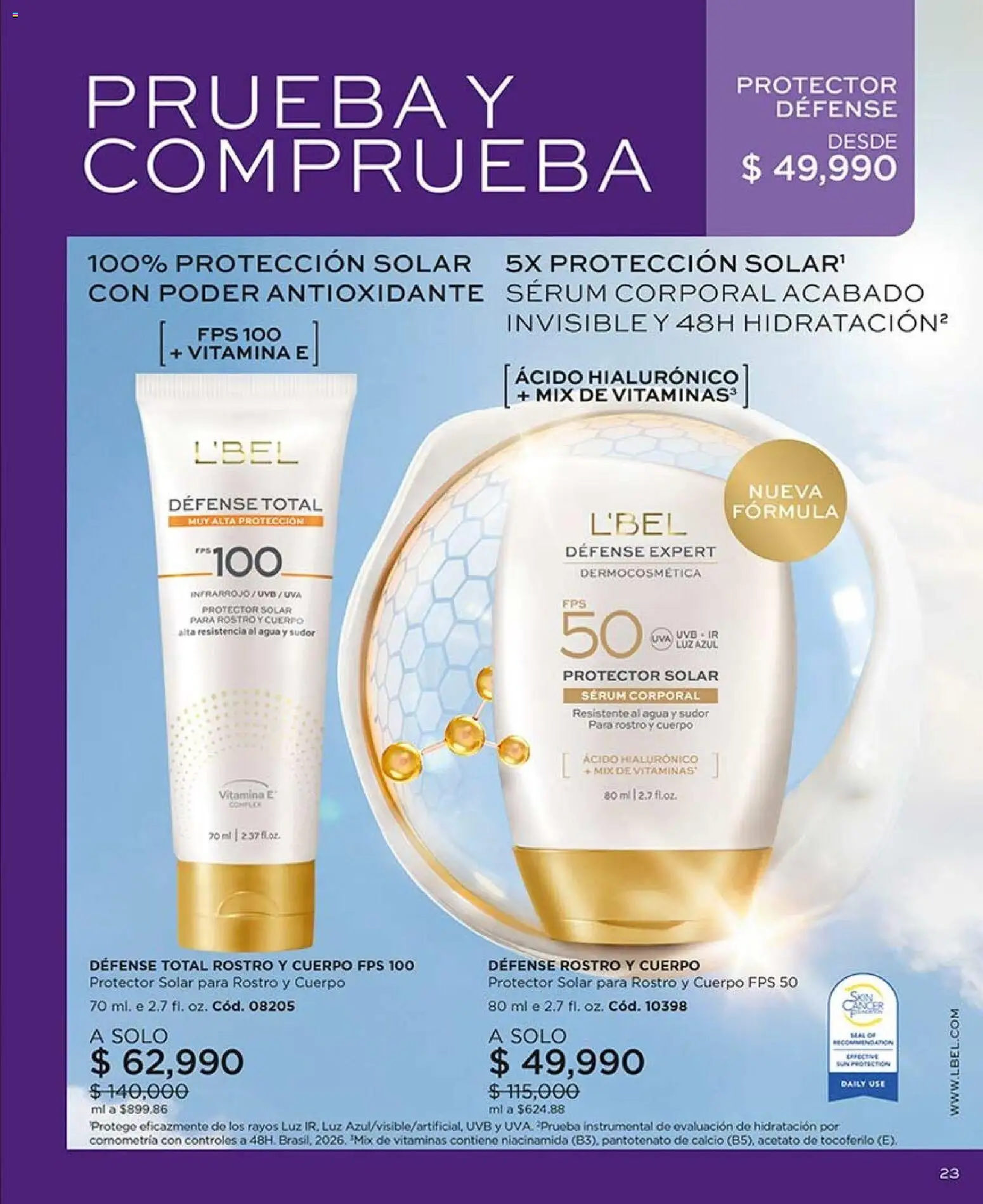 L'Bel revista - valida desde el 07/09/2026 | Página: 23 | Productos: Agua, Serum, Uva, Vitaminas