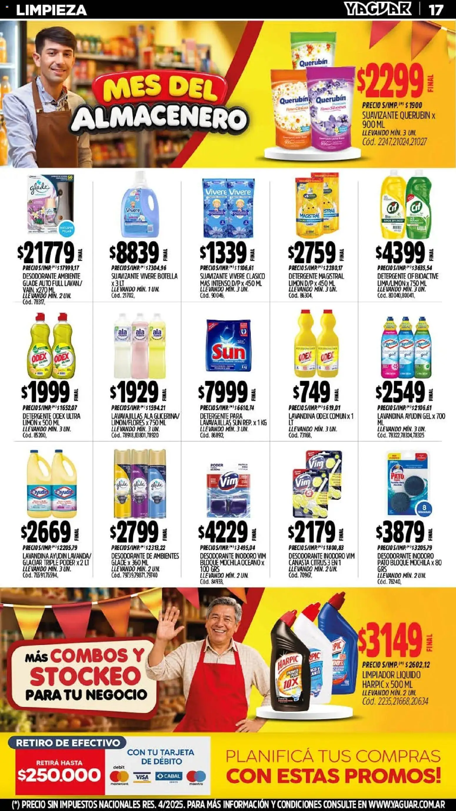 Yaguar - Oferta Semanal Trelew │ válido desde el 21/09/2026 | Página: 17 | Productos: Lavandina, Pilas, Pato, Suavizante