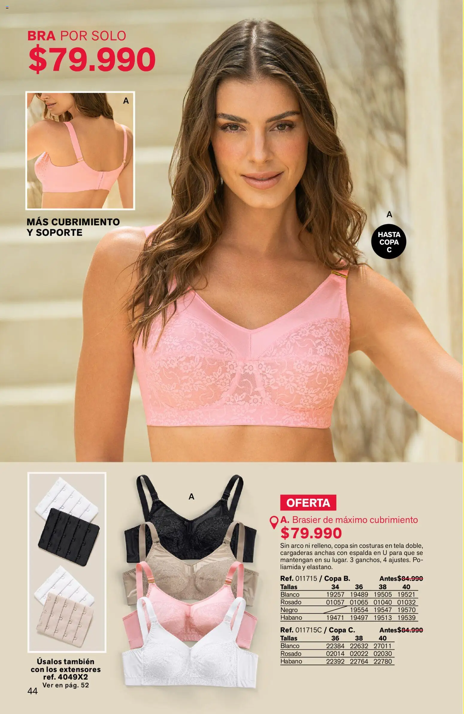 Leonisa revista - valida desde el 24/08/2026 | Página: 44 | Productos: Brasier