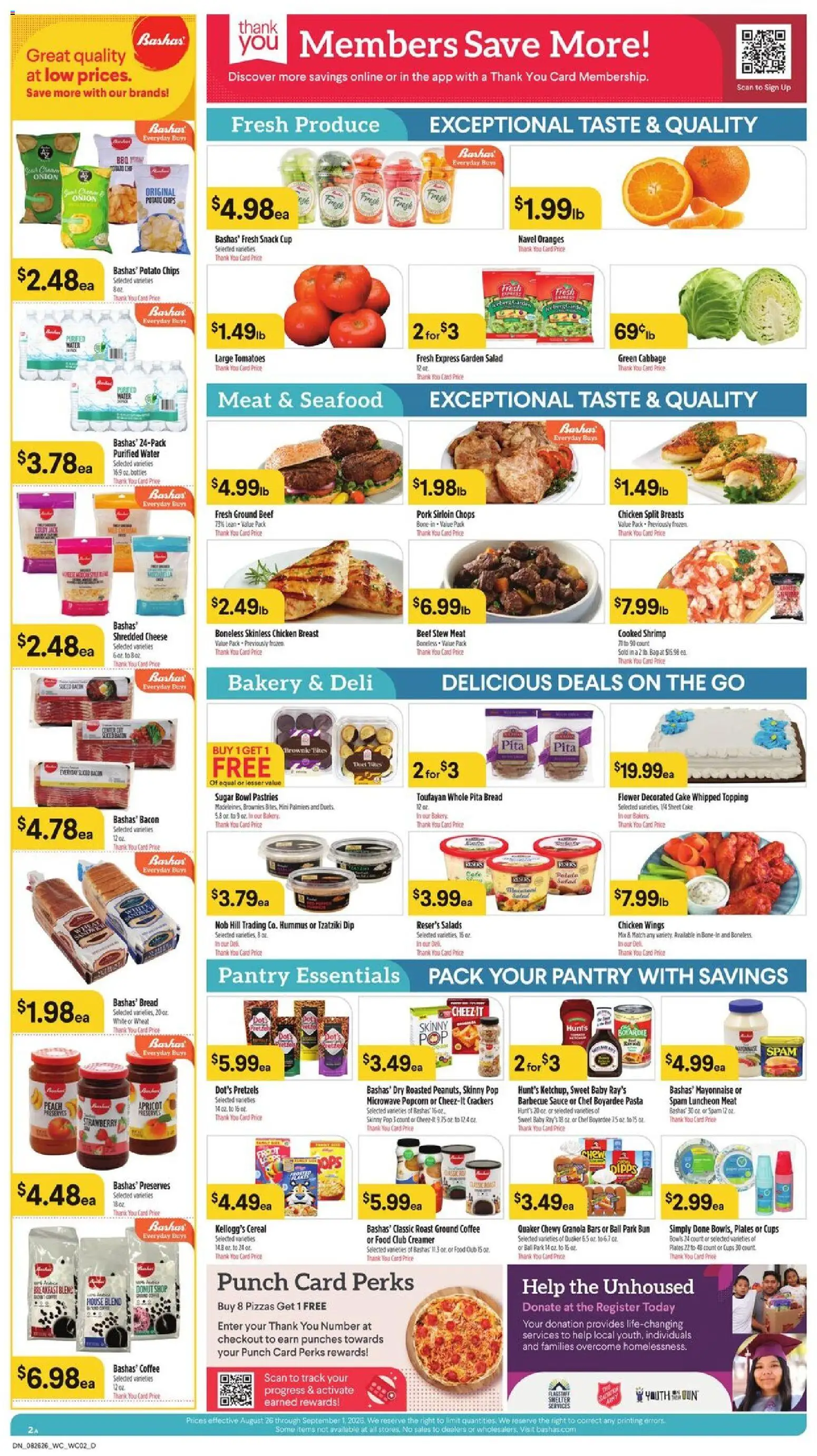 Basha's Dine - valid from 08/26/2026 | Page: 2 | Products: Meat, Chips, Donut, Pastries