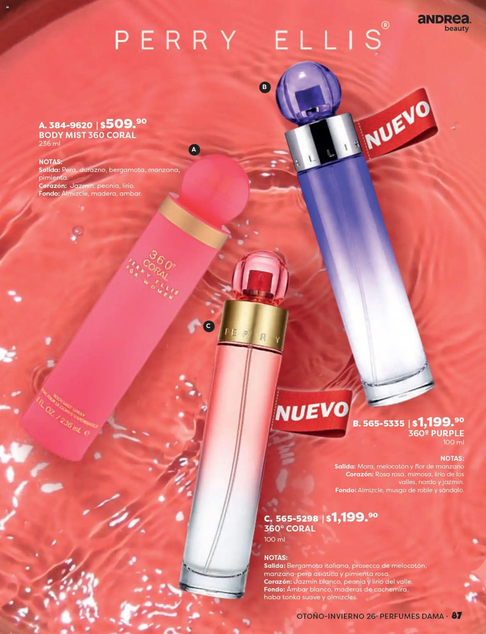 Nuevas ofertas de Andrea válidas en toda la República Mexicana desde el 23/08/2026. ¡Encuentra las mejores ofertas en Andrea catálogo Beauty! | Página: 87 | Productos: Pimienta, Perfumes, Prosecco, Body