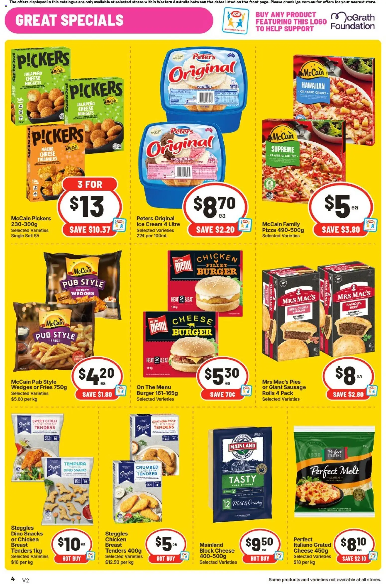 IGA catalogue - valid from 23/09/2026 | Page: 12 | Products: Fries, Chicken, Ice, Cheddar