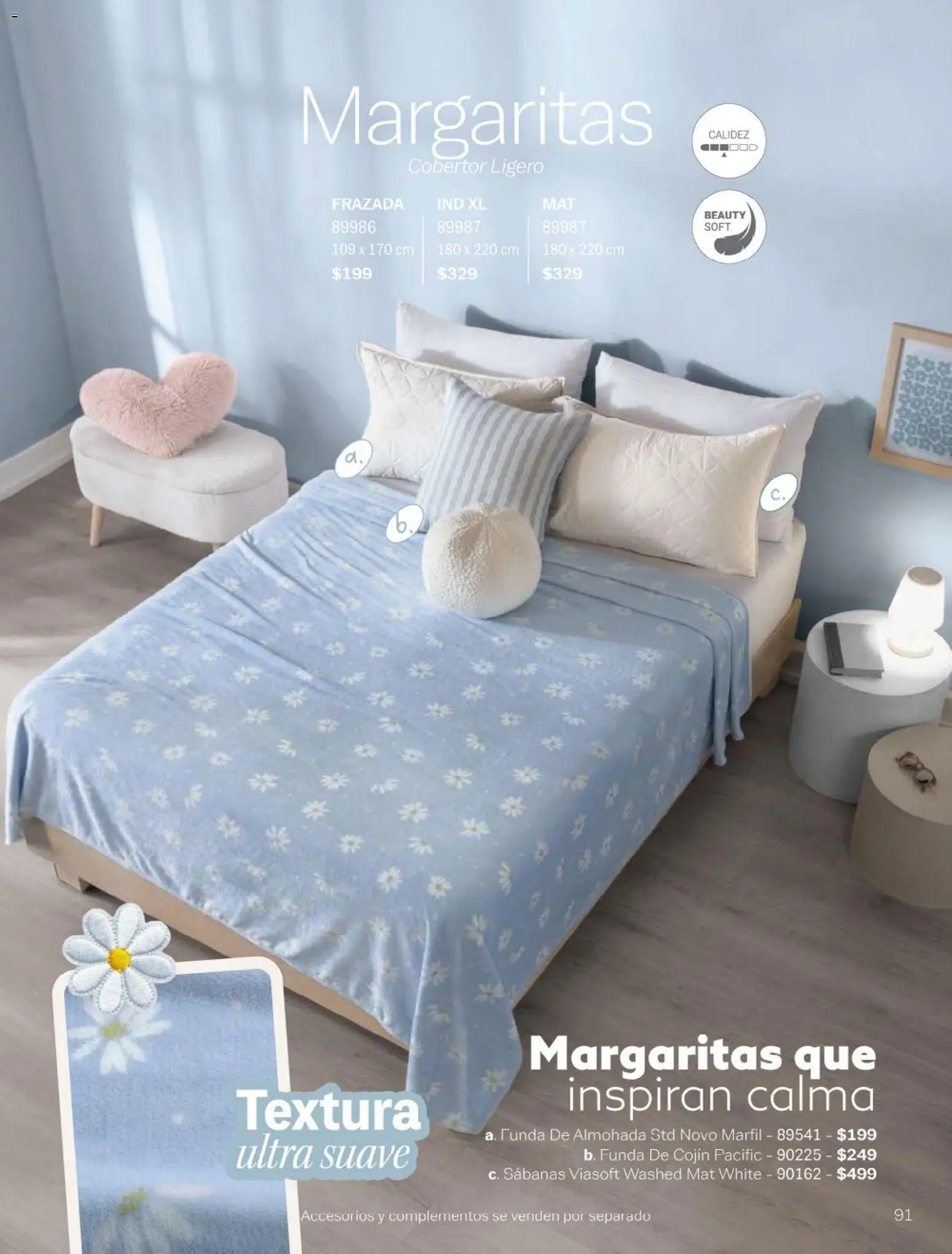 Nuevas ofertas de Vianney válidas en toda la República Mexicana desde el 23.01.2026. ¡Encuentra las mejores ofertas en Vianney catálogo Chavos! | Página: 93 | Productos: Cobertor, Funda, Almohada, Sabanas