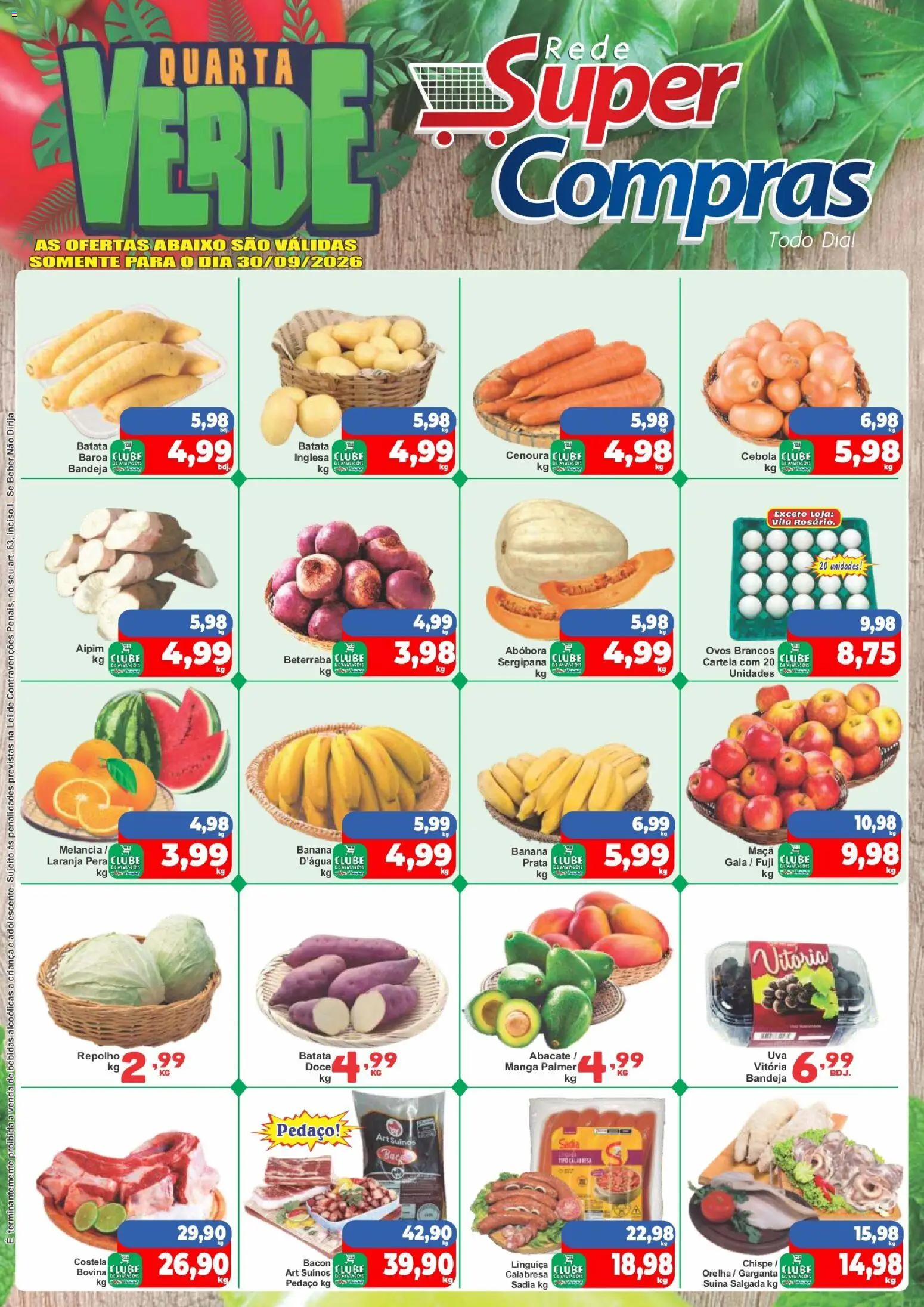 Rede Super Compras Quarta-feira 30 Setembro