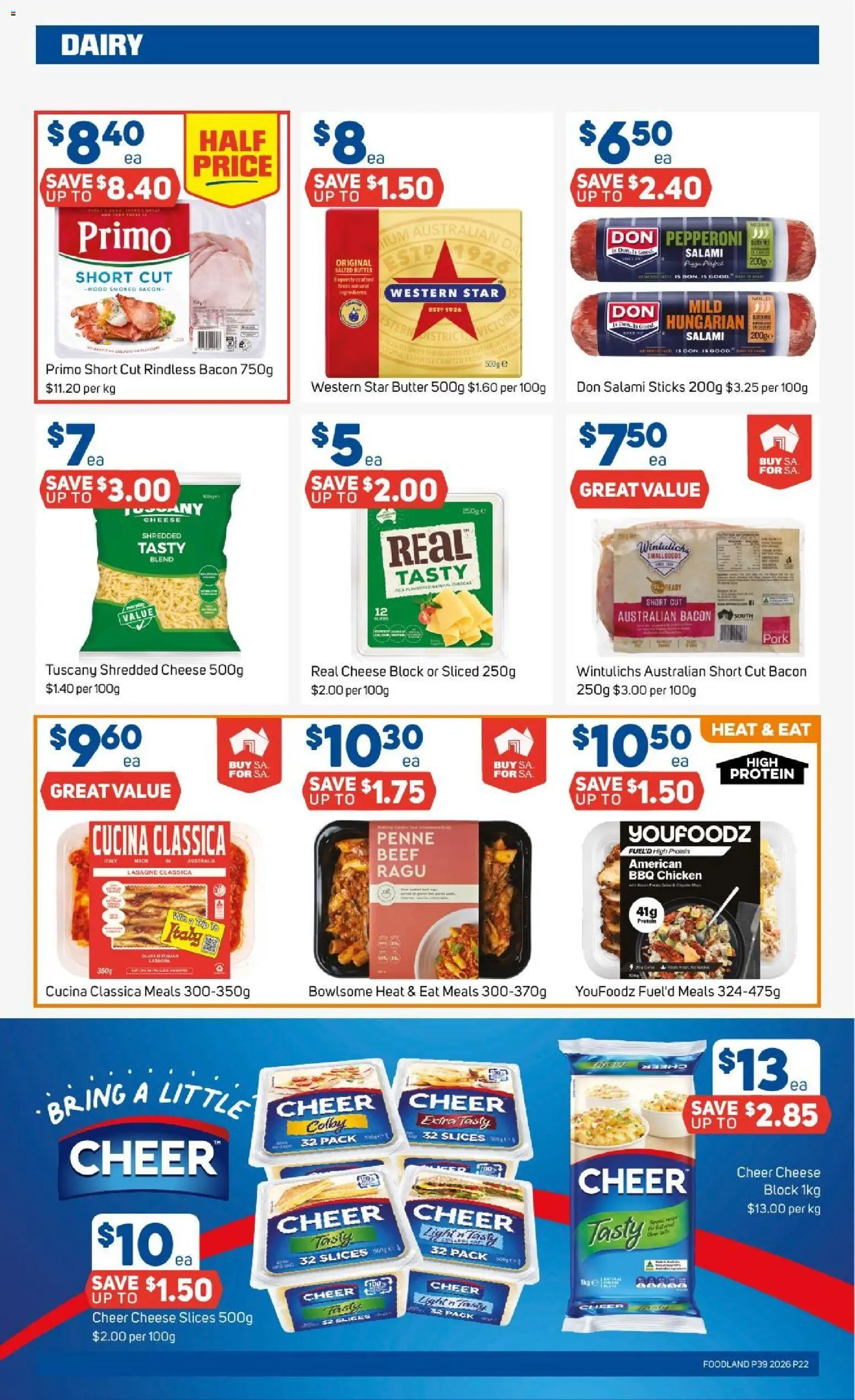 Foodland catalogue - valid from 23/09/2026 | Page: 22 | Products: Bacon, Pork, Beef, Wood