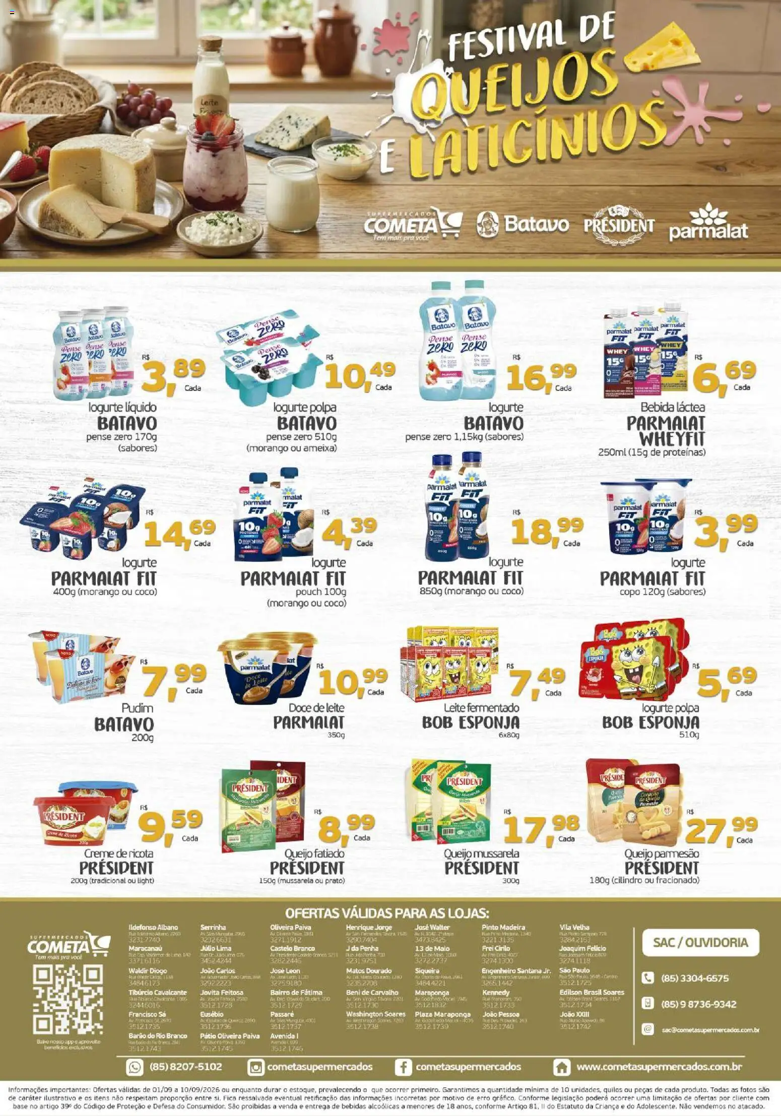 Cometa Supermercados Folheto - válido de 01/09/2026 | Página: 2 | Produtos: Esponja, Parmesão, Creme, Mussarela