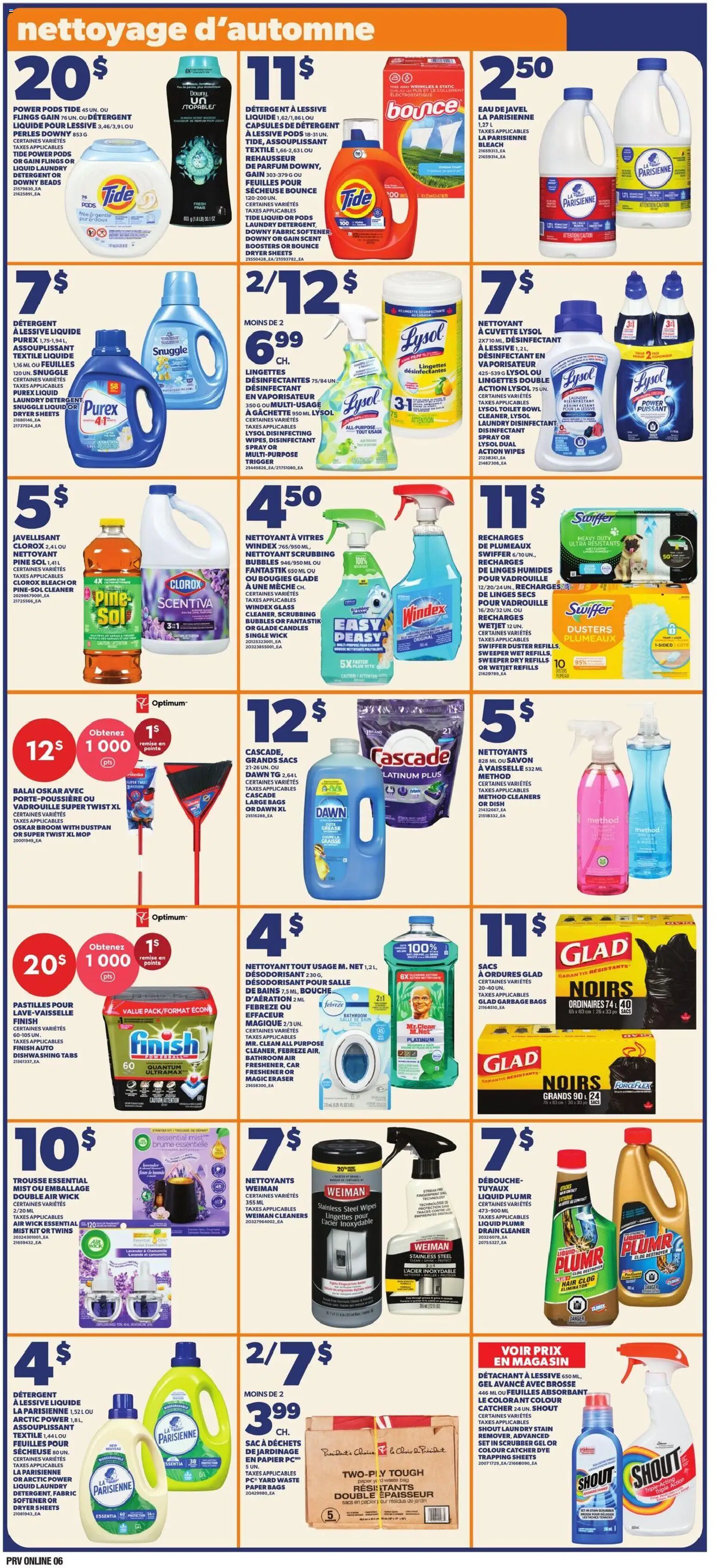 Provigo flyer valid from Sep 24, 2026 | Page: 8 | Products: Garbage bags, Scrubber, Detergent, Capsules
