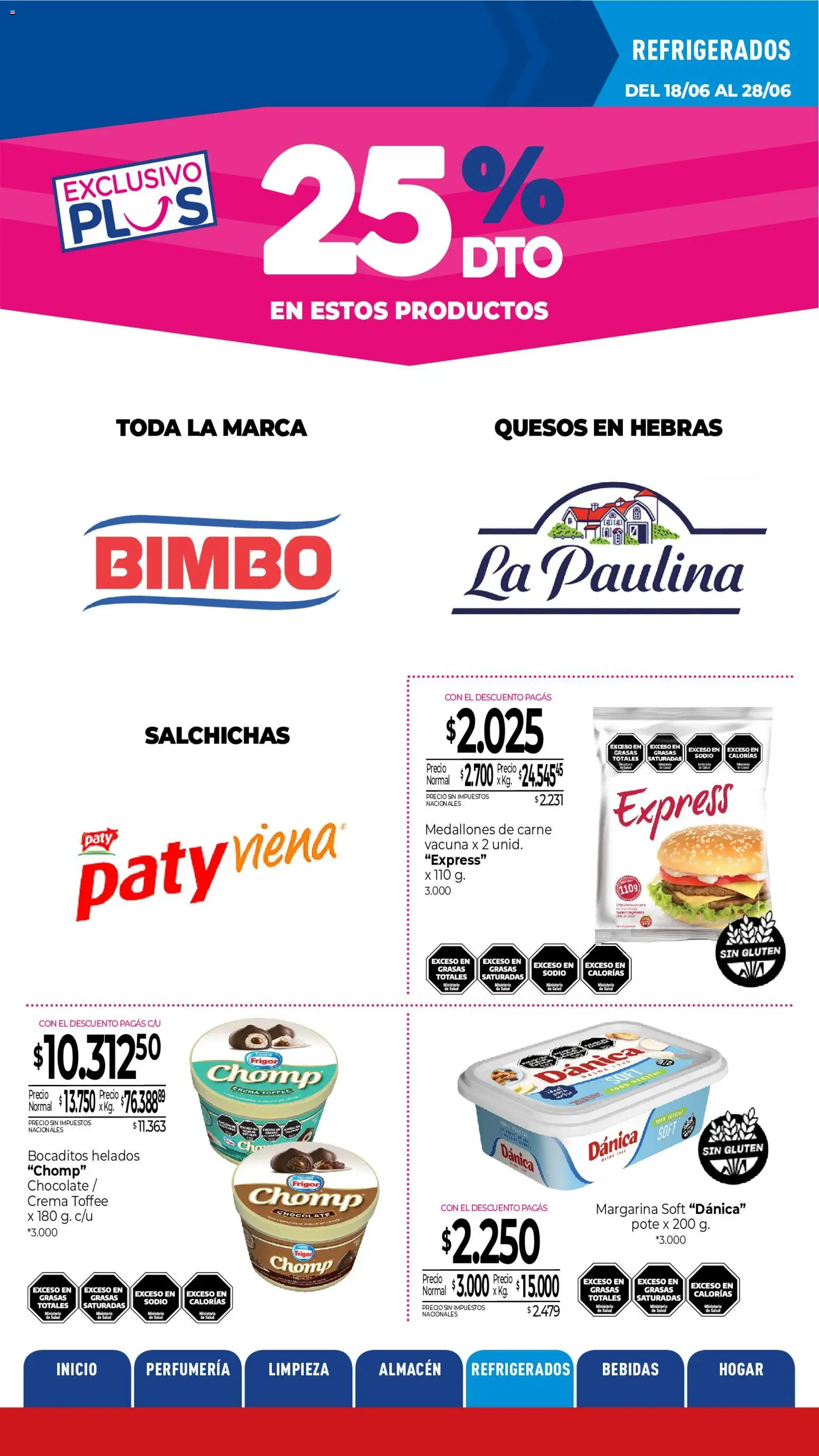 La Anonima catálogo │ válido desde el 18.06.2026 | Página: 24 | Productos: Chocolate, Margarina, Crema