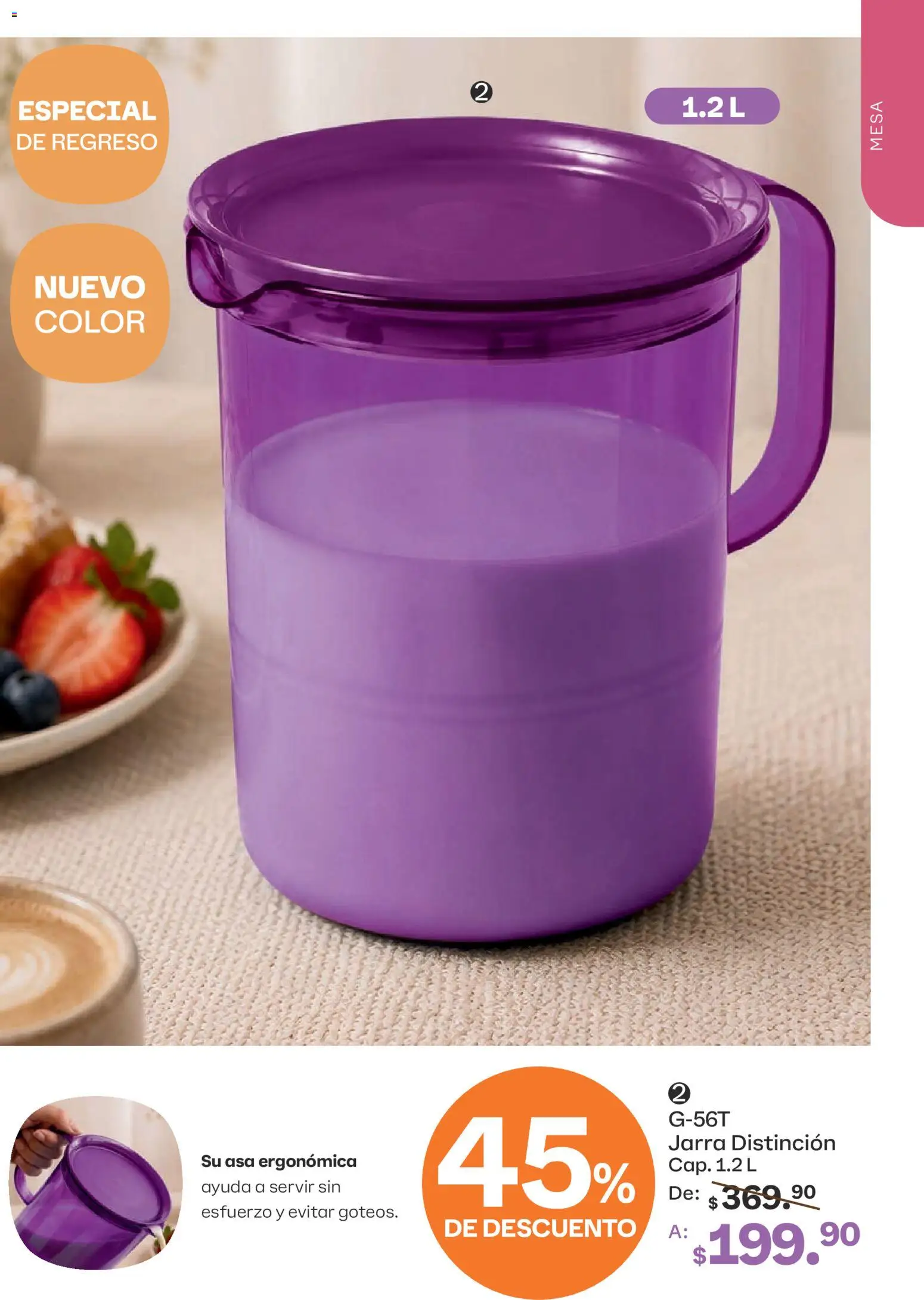 Nuevas ofertas de Tupperware válidas en toda la República Mexicana desde el 07/09/2026. ¡Encuentra las mejores ofertas en Tupperware catálogo! | Página: 43 | Productos: Mesa, Jarra