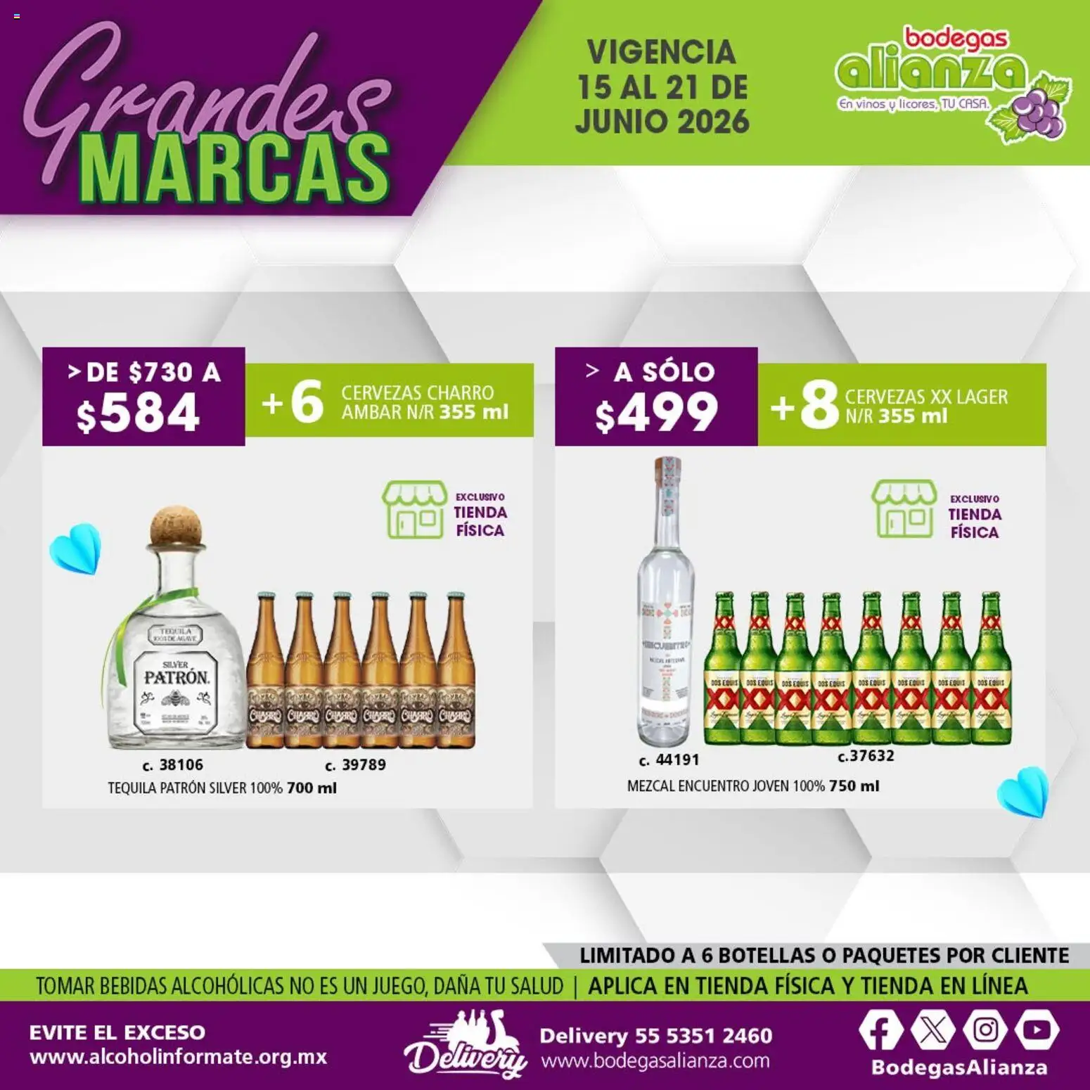 Nuevas ofertas de Bodegas Alianza válidas en toda la República Mexicana desde el 15.06.2026. ¡Encuentra las mejores ofertas en Bodegas Alianza catálogo Grandes Marcas! | Página: 13 | Productos: Tequila