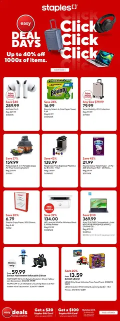 Preview of Staples weekly flyer from shop Staples valid from Oct 2, 2026