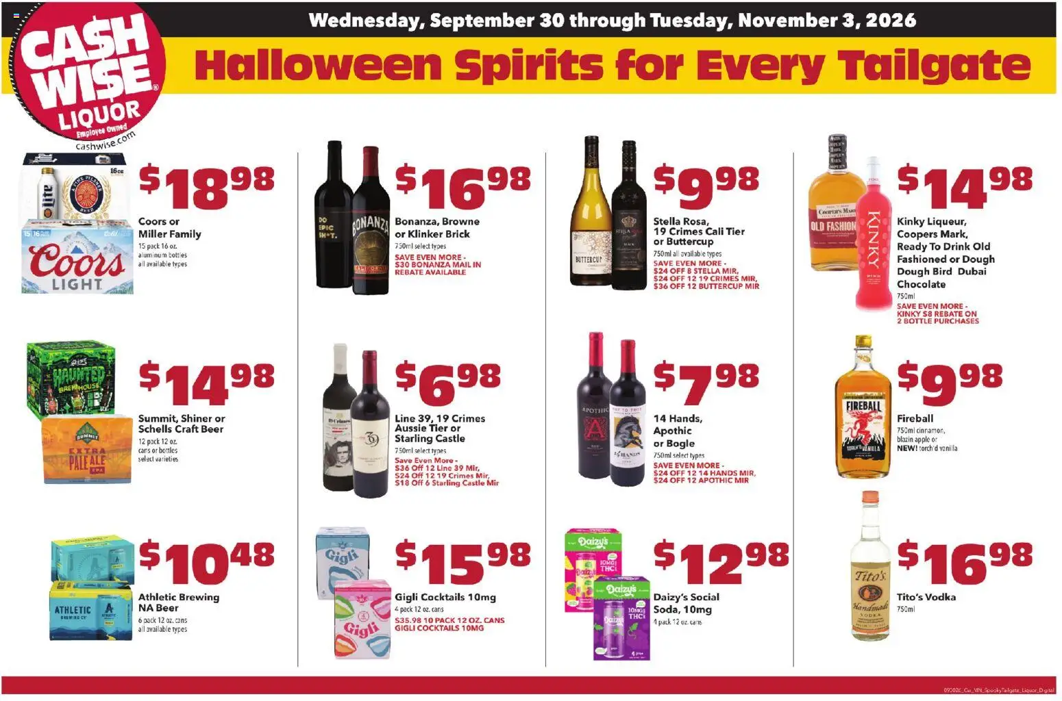 Coborn's Alcohol Ad - valid from 09/30/2026 | Page: 2 | Products: Beer, Vodka, Cocktails, Vanilla