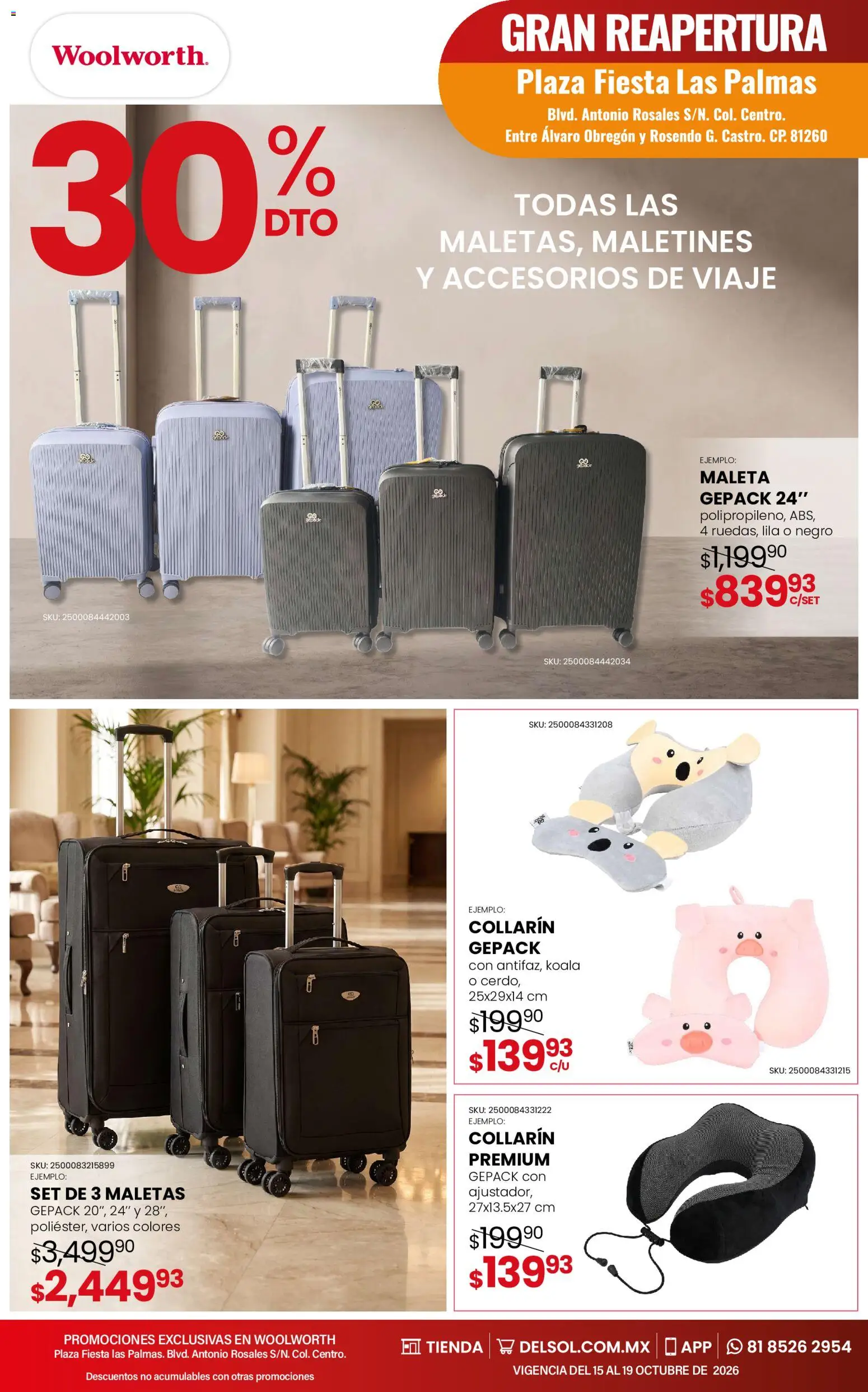Nuevas ofertas de Del Sol y Woolworth válidas en toda la República Mexicana desde el 15/10/2026. ¡Encuentra las mejores ofertas en Del Sol y Woolworth catálogo 5 Días de Grandes Promociones - Los Mochis! | Página: 16