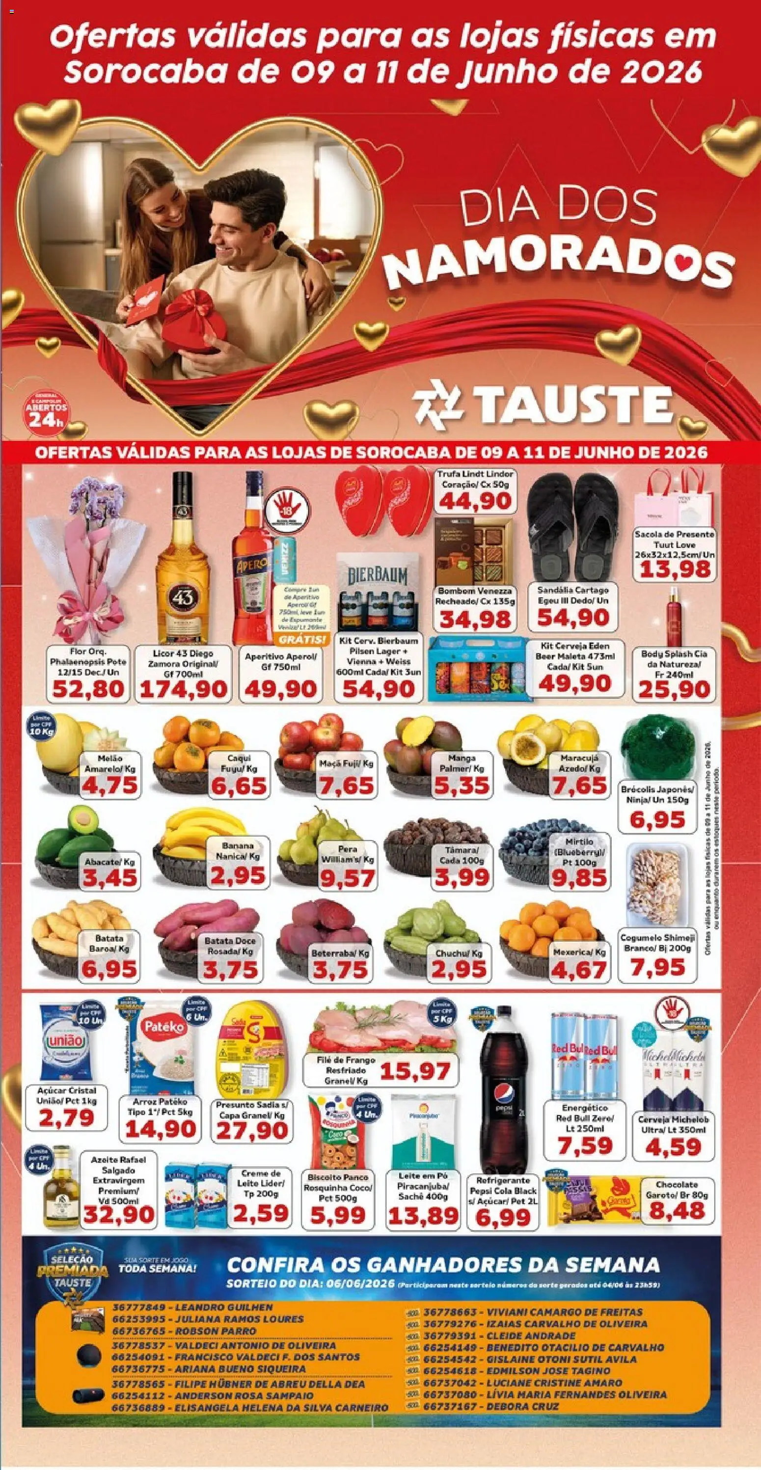 Tauste Folheto - válido de 09.06.2026 | Página: 2 | Produtos: Mirtilo, Licor 43, Cola, Batata