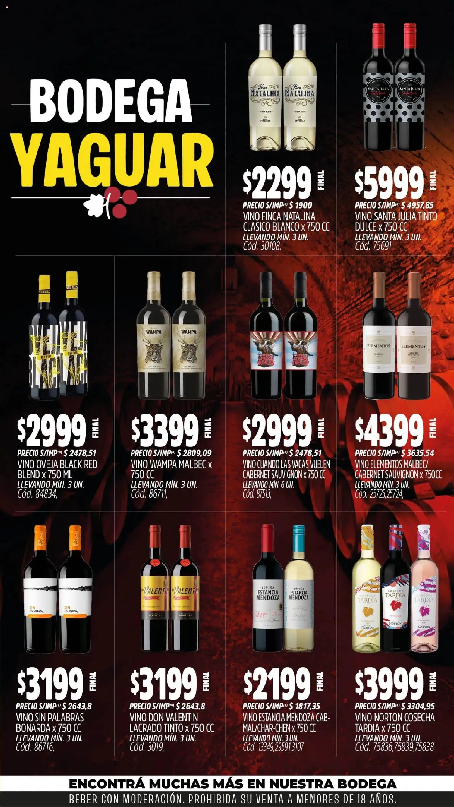 Yaguar catálogo │ válido desde el 31/08/2026 | Página: 6 | Productos: Dulce, Vino