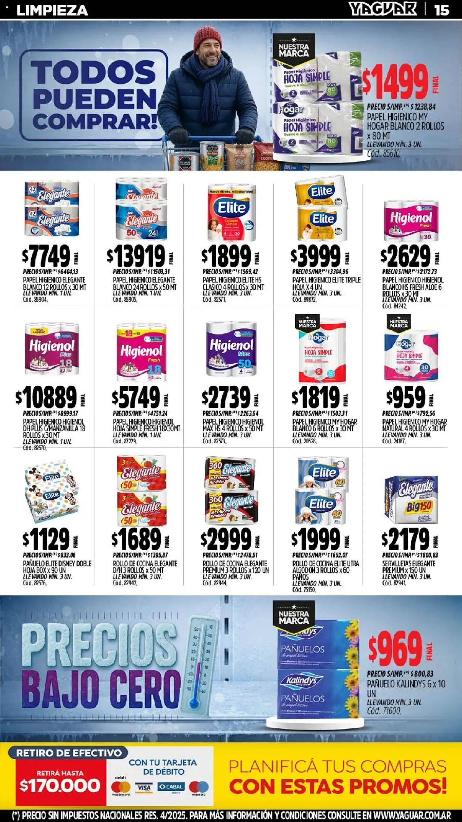 Yaguar - Oferta Semanal Salta │ válido desde el 20/07/2026 | Página: 16 | Productos: Pañuelo, Cocina, Servilletas, Huevo