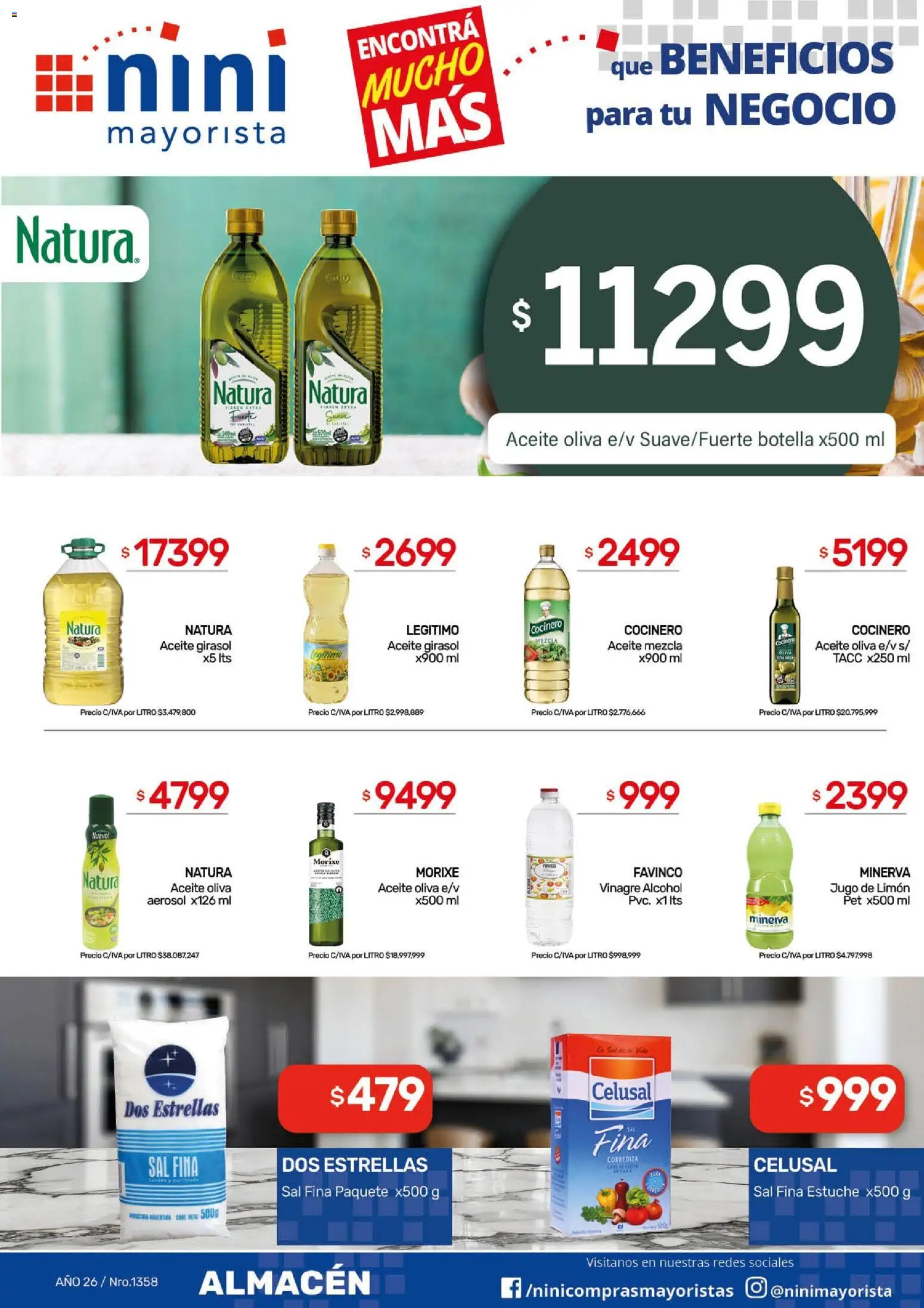 NINI Mayorista ofertas │ válido desde el 04.05.2026 | Página: 21 | Productos: Botella, Aceite, Vinagre, Sal