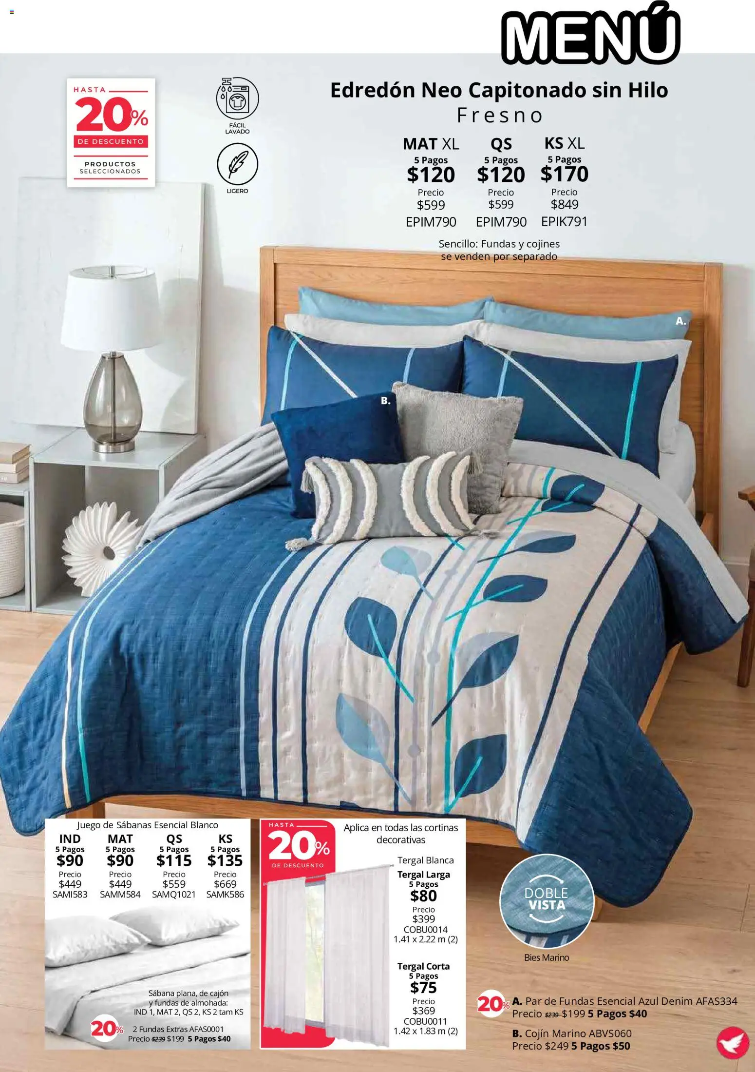 Nuevas ofertas de Colchas Concord válidas en toda la República Mexicana desde el 01/08/2026. ¡Encuentra las mejores ofertas en Colchas Concord catálogo! | Página: 46 | Productos: Juego, Almohada, Sabanas, Cortinas