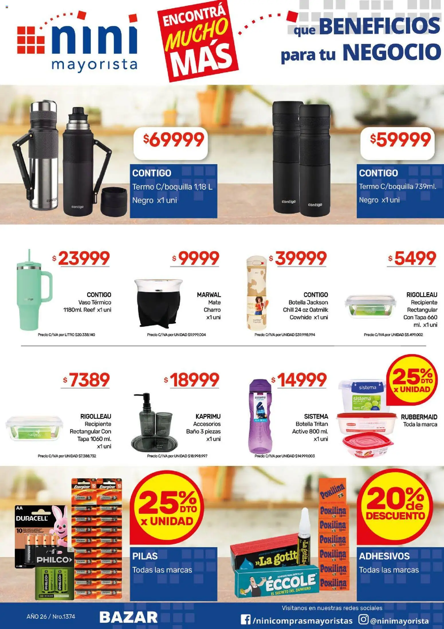NINI Mayorista ofertas │ válido desde el 24/08/2026 | Página: 40 | Productos: Botella, Zapatero, Pilas, Baño