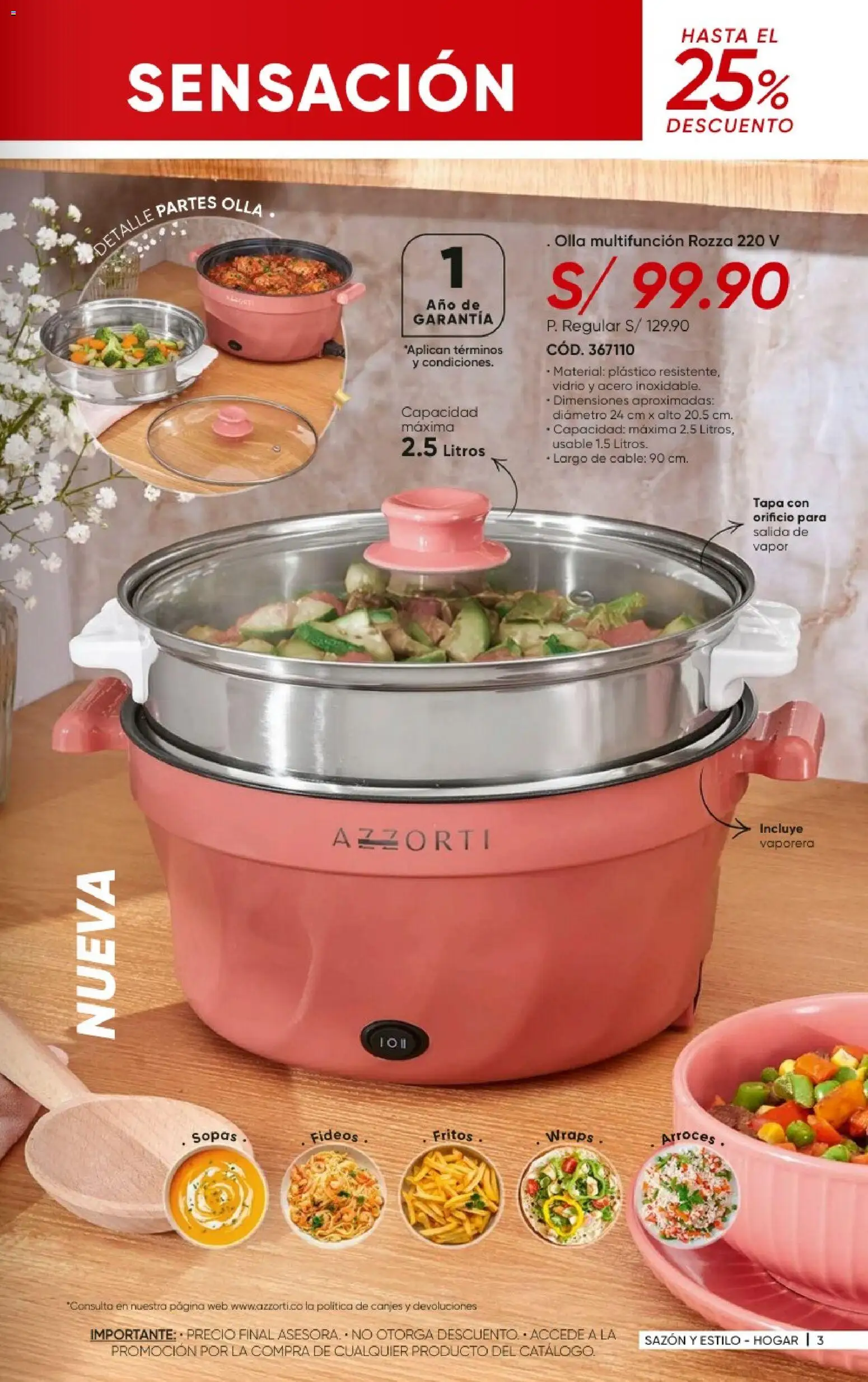 Catálogo Azzorti válido desde 20/09/2026 | Página: 5 | Productos: Sopas, Tapa, Fideos, Cable