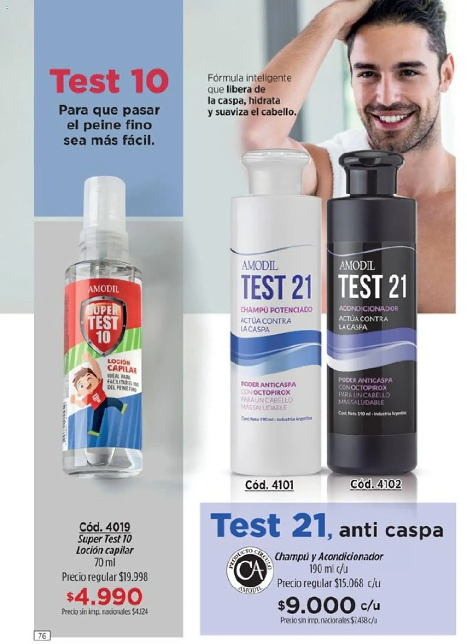 Catálogo Amodil Campaña 9 │ válido desde el 05.05.2026 | Página: 76 | Productos: Peine, Champú, Acondicionador, Loción