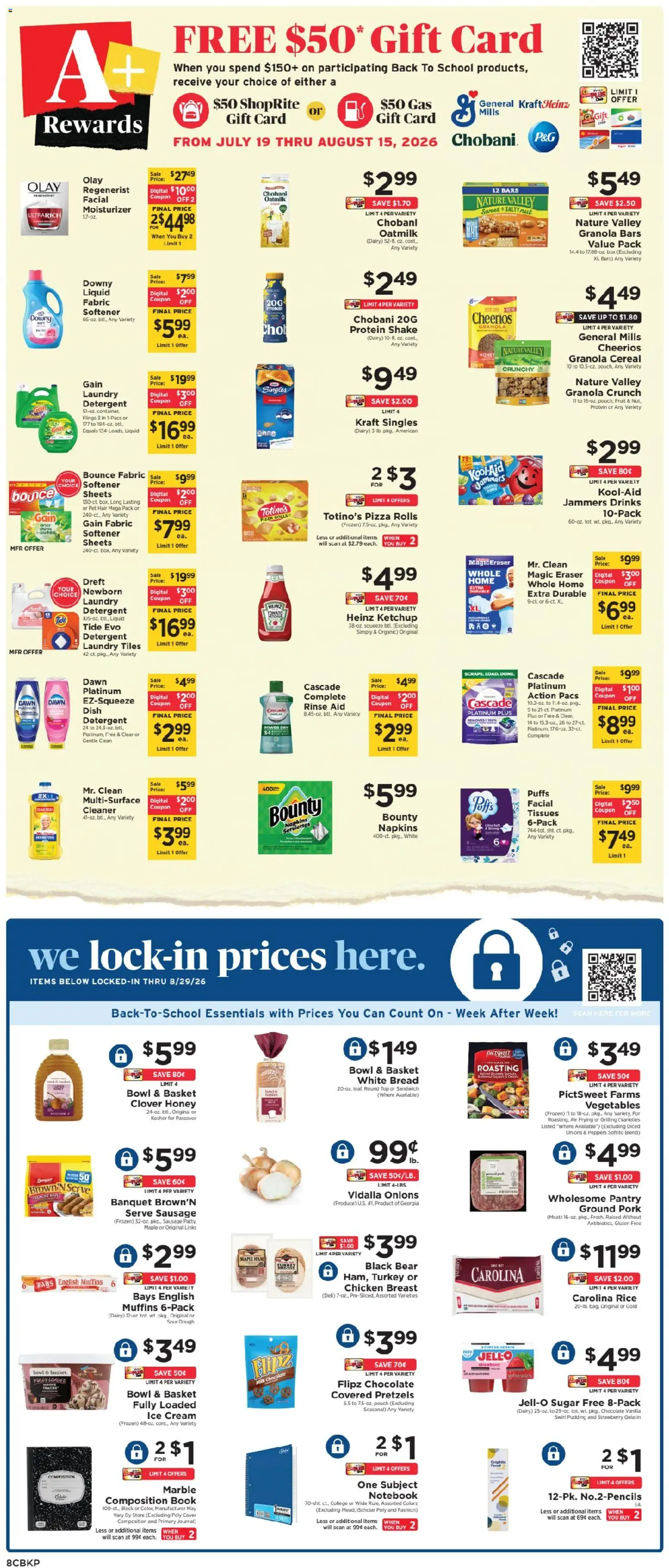 ShopRite Weekly Ad - valid from 08/02/2026 | Page: 10 | Products: Chocolate, Ice cream, Sugar, Notebook