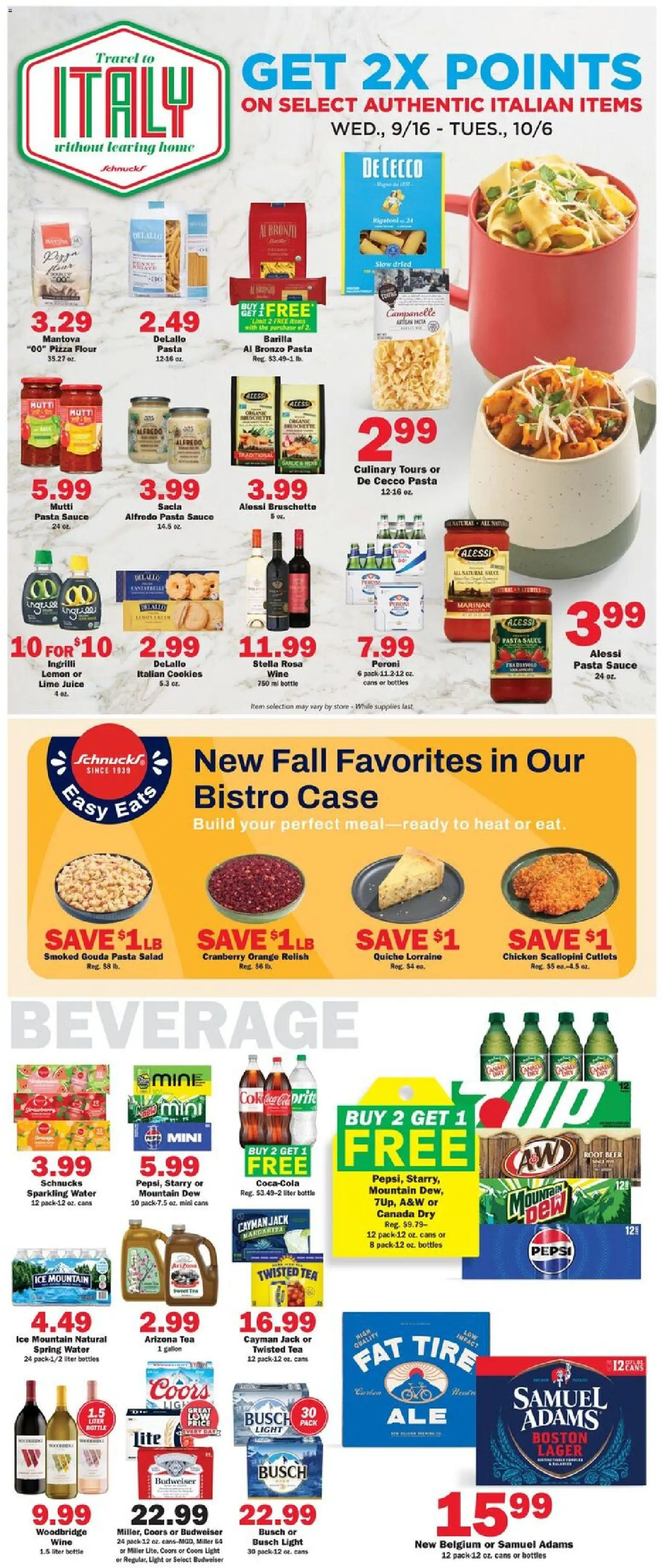 Schnucks Weekly Ad - valid from 09/23/2026 | Page: 3 | Products: Tea, Pasta, Salad, Barilla