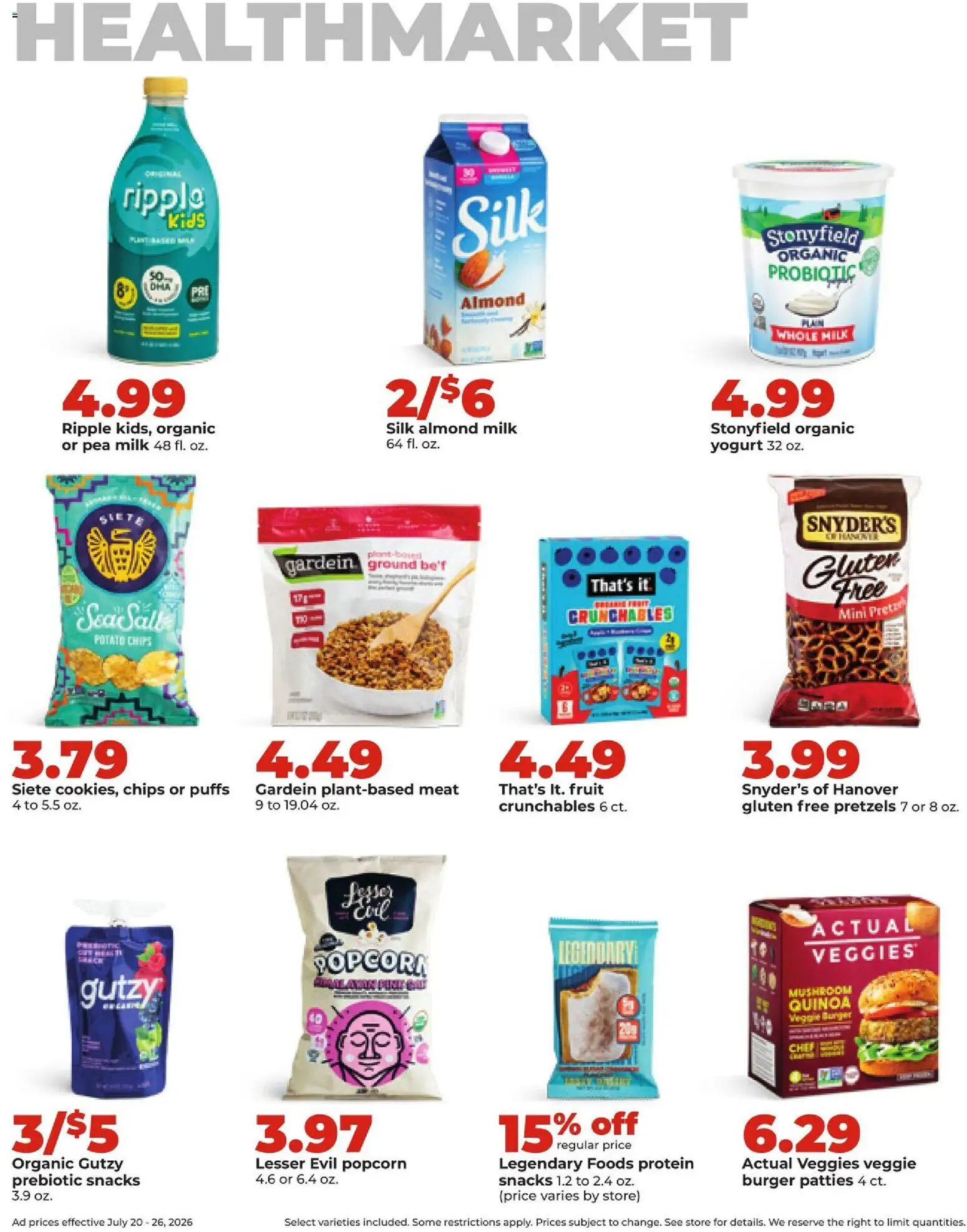 HyVee Weekly Ad - valid from 07/20/2026 | Page: 31 | Products: Milk, Yogurt, Chips, Salt