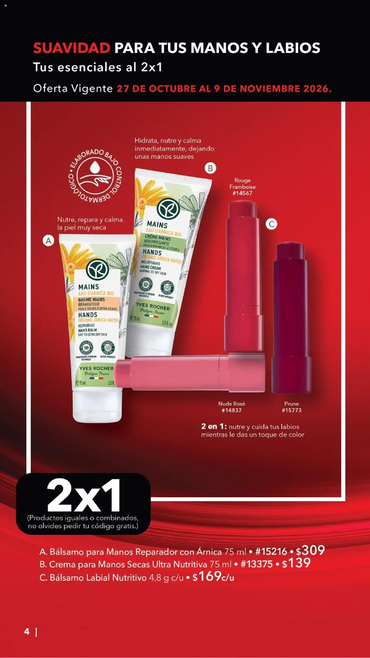Nuevas ofertas de Yves Rocher válidas en toda la República Mexicana desde el 27/10/2026. ¡Encuentra las mejores ofertas en Yves Rocher Buen Fin! | Página: 4