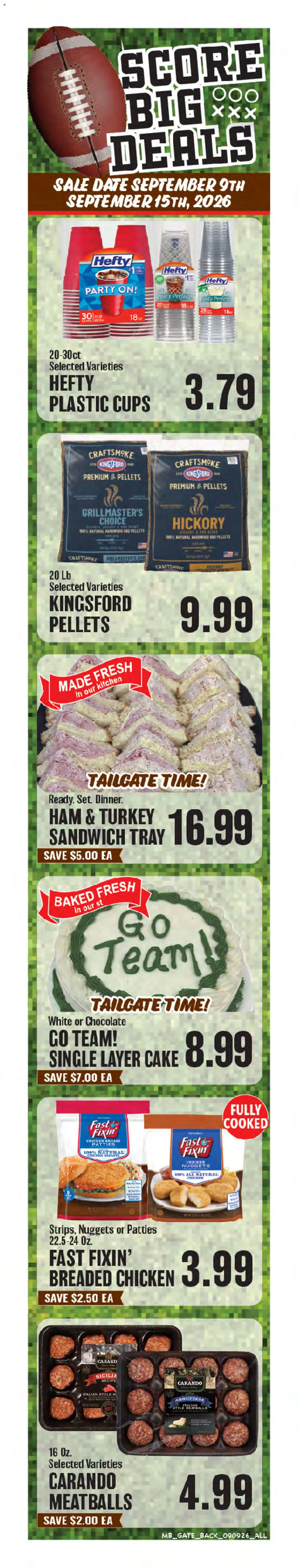 Market Basket Weekly Ad - valid from 09/09/2026 | Page: 2 | Products: Turkey, Chicken, Ham, Date