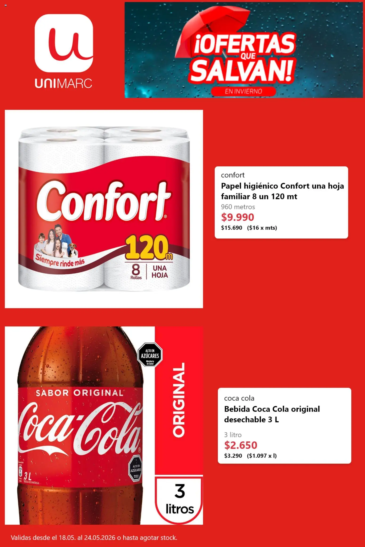 Unimarc Ofertas  │ válido desde el 18.05.2026 | Página: 4 | Productos: Papel higiénico