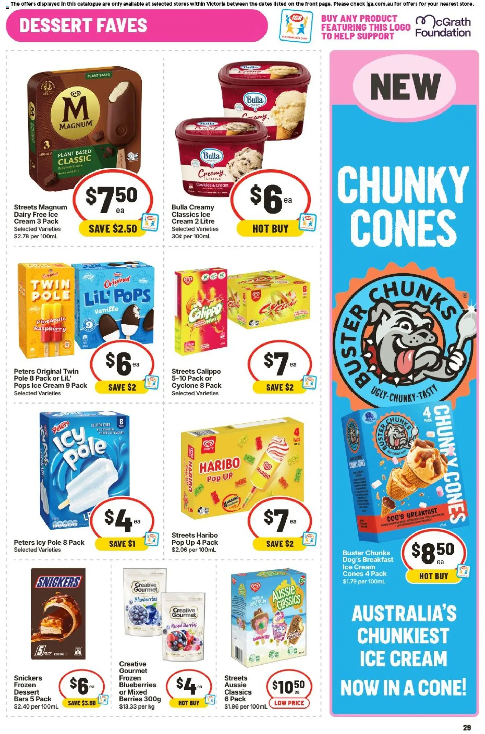 IGA catalogue - valid from 16/09/2026 | Page: 27 | Products: Dairy, Ice cream, Snickers, Frozen blueberries