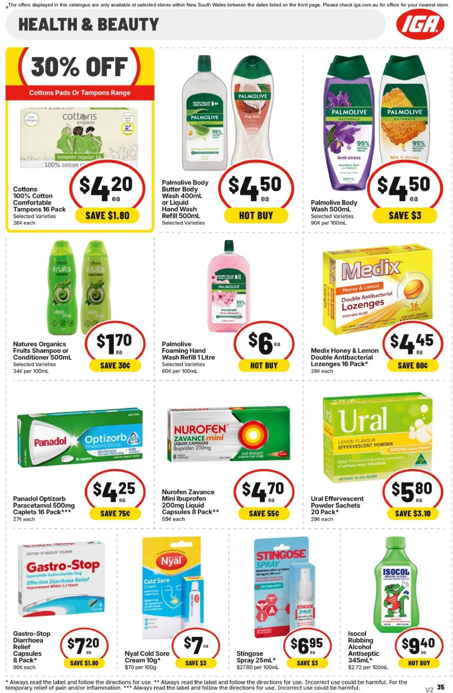 IGA catalogue - valid from 22/07/2026 | Page: 34 | Products: Milk, Fruits, Lemon, Hand wash