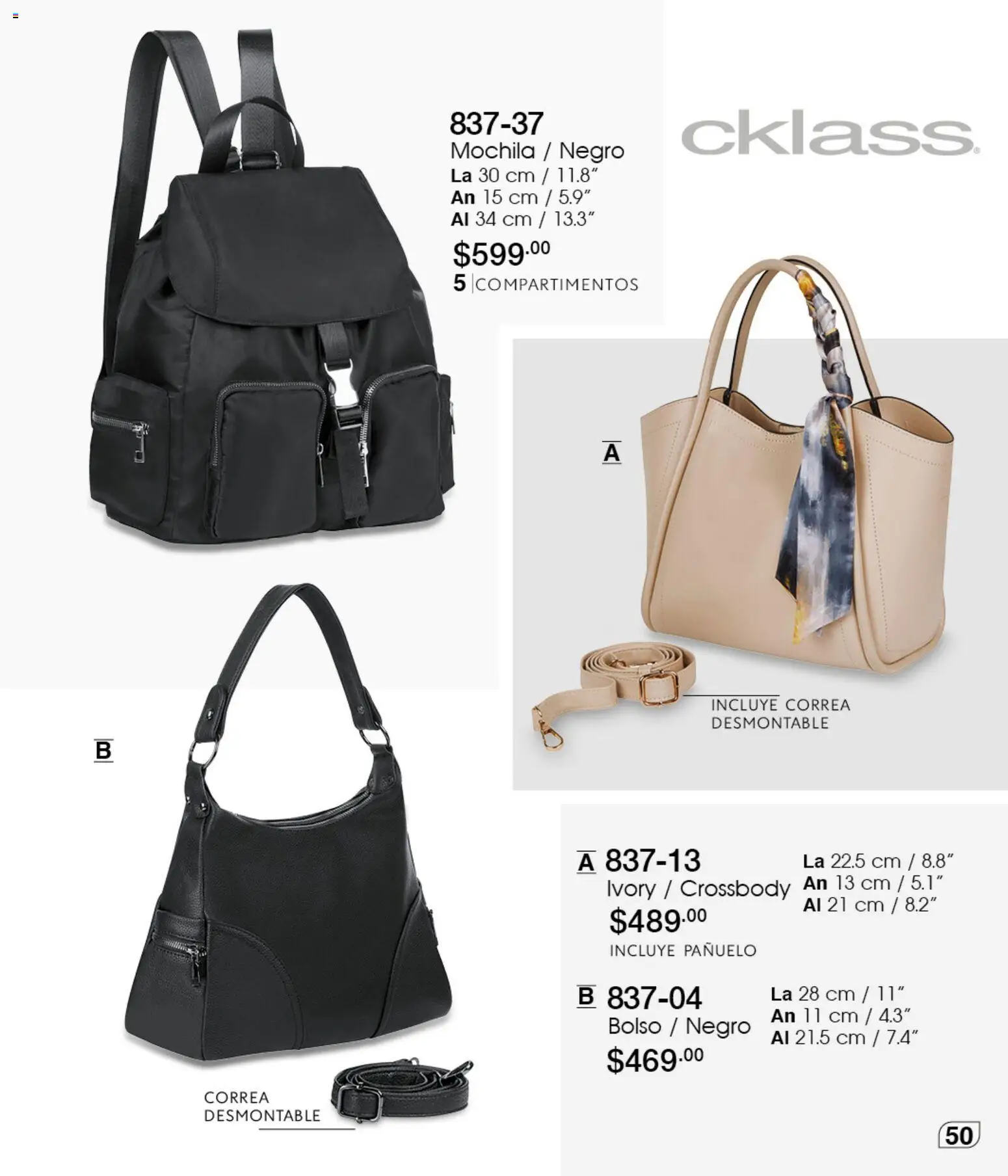 Nuevas ofertas de Cklass válidas en toda la República Mexicana desde el 05.03.2026. ¡Encuentra las mejores ofertas en Cklass catálogo Verano Handbags! | Página: 11 | Productos: Bolso, Mochila, Pañuelo