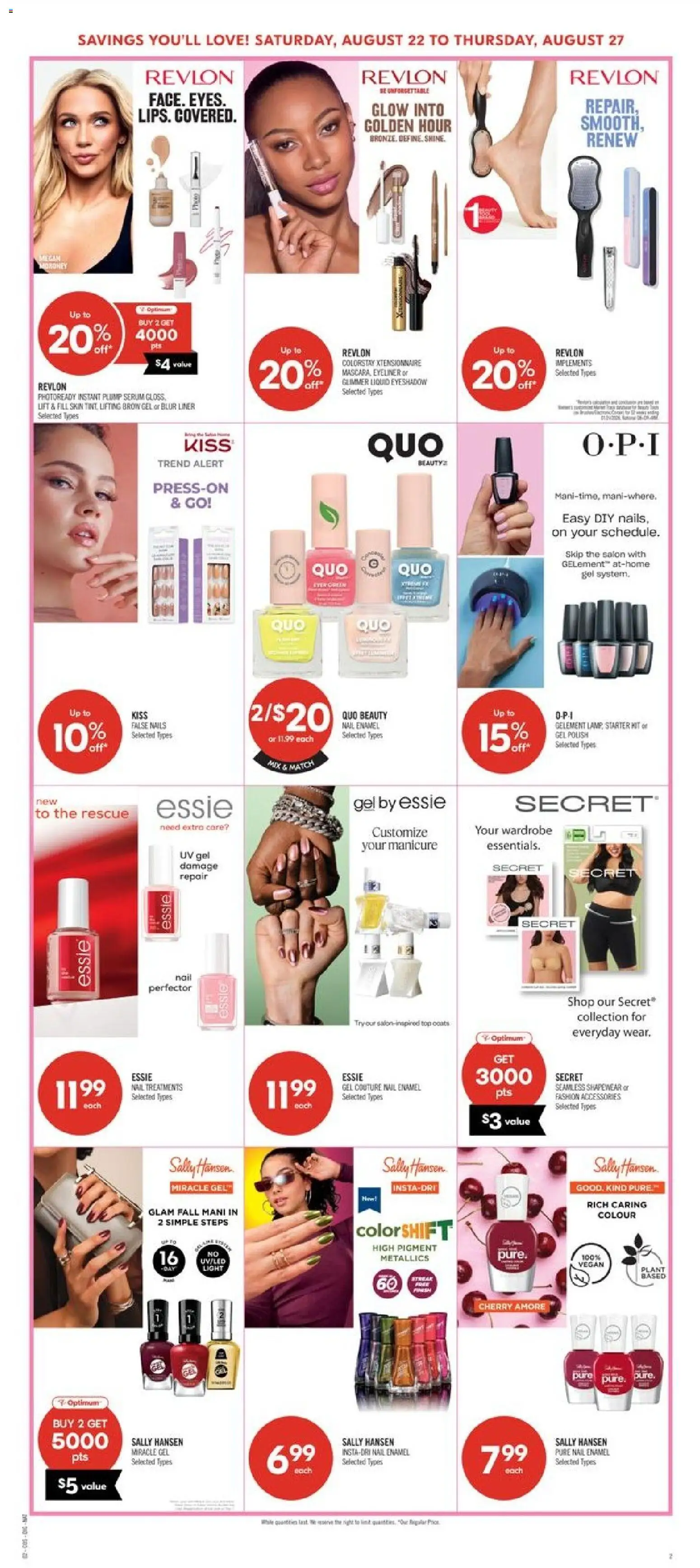 Shoppers flyer valid from Aug 22, 2026 | Page: 14 | Products: Eyeliner, Wardrobe